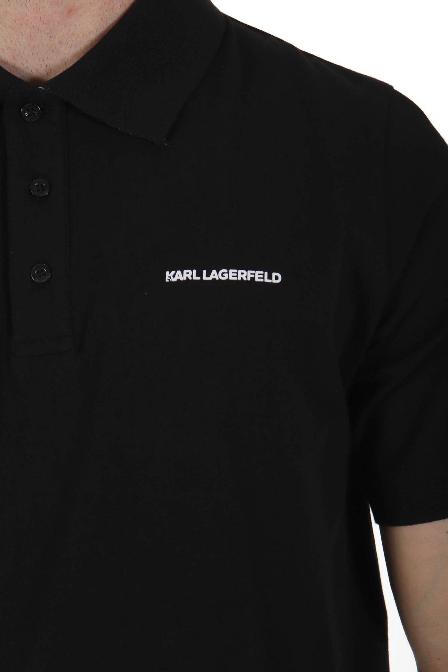KARL LAGERFELD POLO LOGO ΜΑΥΡΟ φωτογραφία