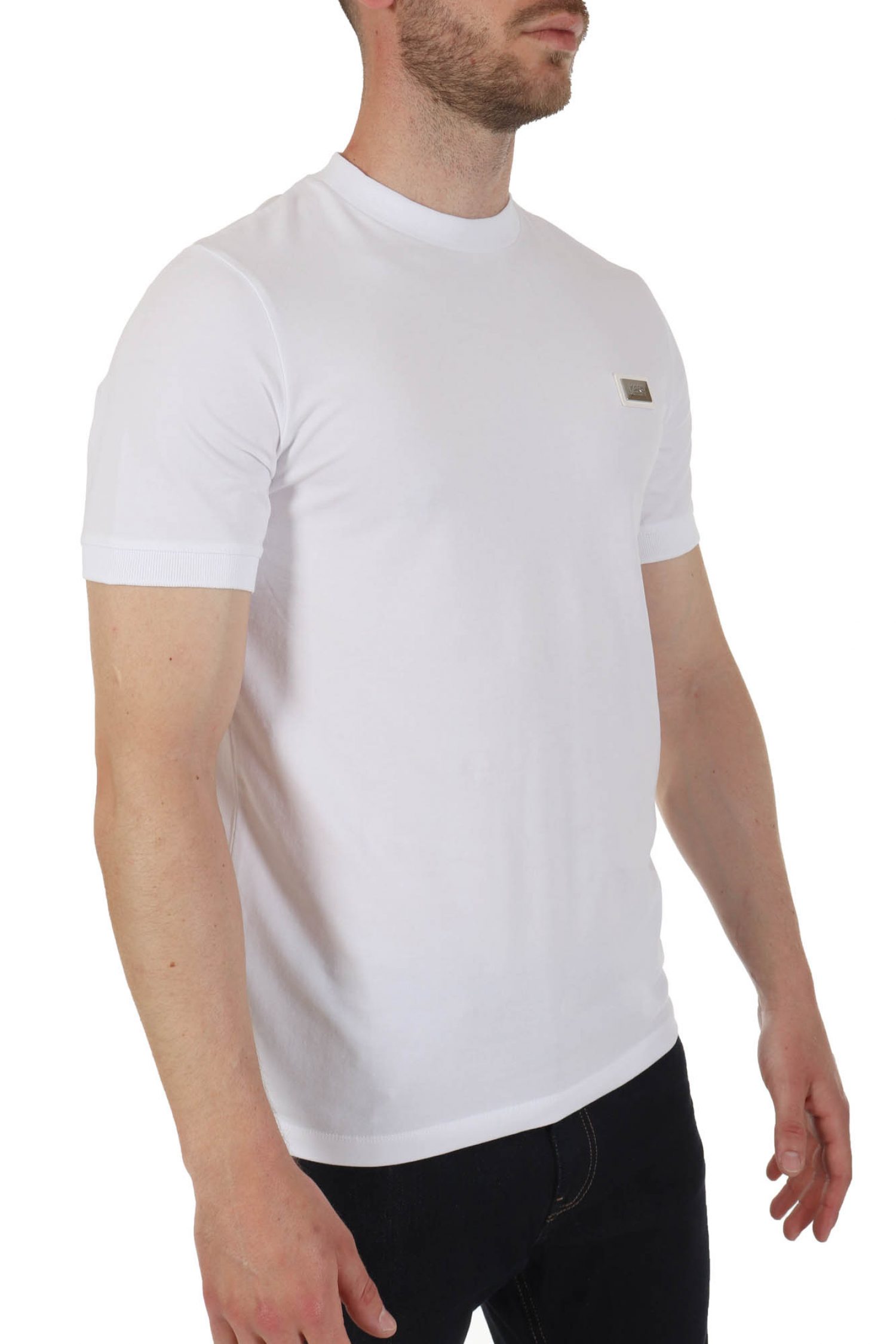 KARL LAGERFELD T-SHIRT METALLIC LOGO ΛΕΥΚΟ φωτογραφία