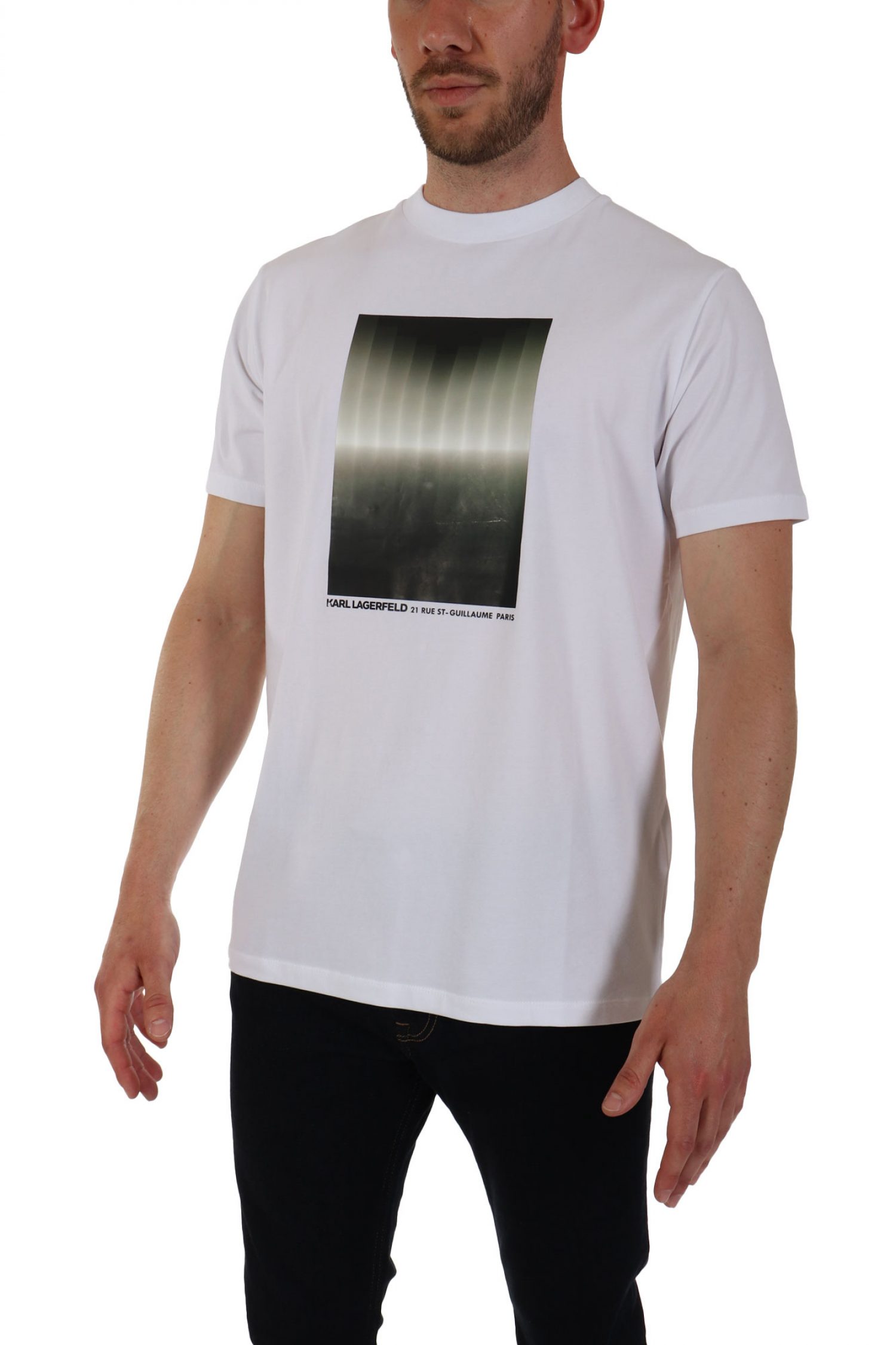 KARL LAGERFELD T-SHIRT LOGO ΛΕΥΚΟ φωτογραφία