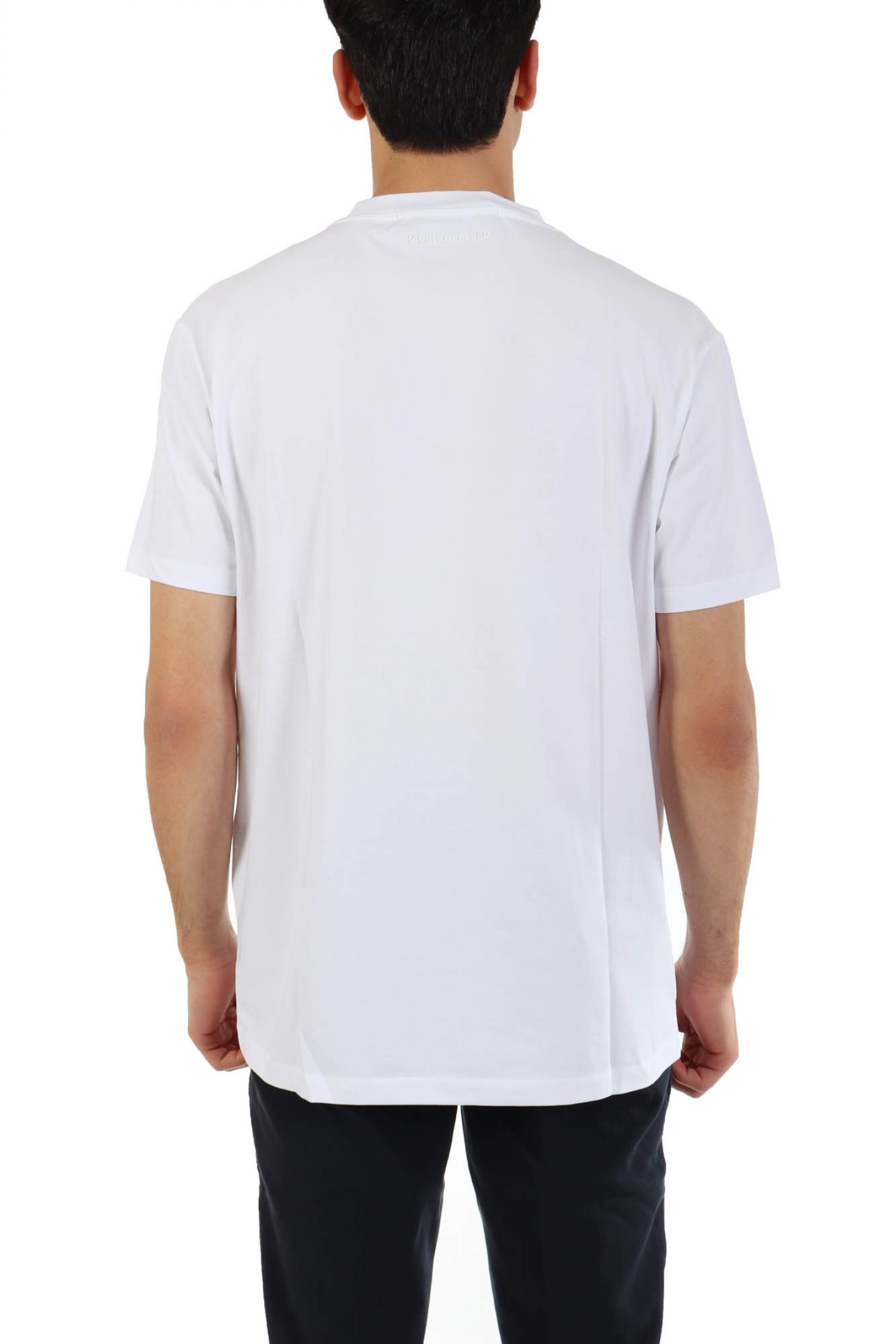 KARL LAGERFELD T-SHIRT CREWNECK LOGO ΛΕΥΚΟ