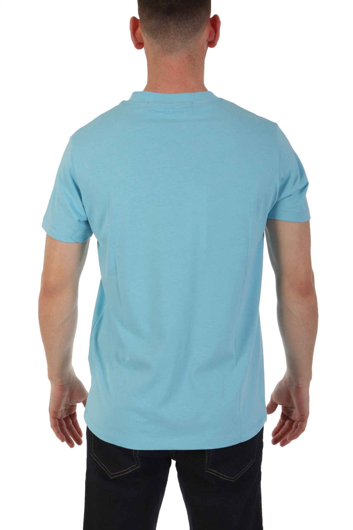 KARL LAGERFELD T-SHIRT CREW NECK LOGO ΣΙΕΛ