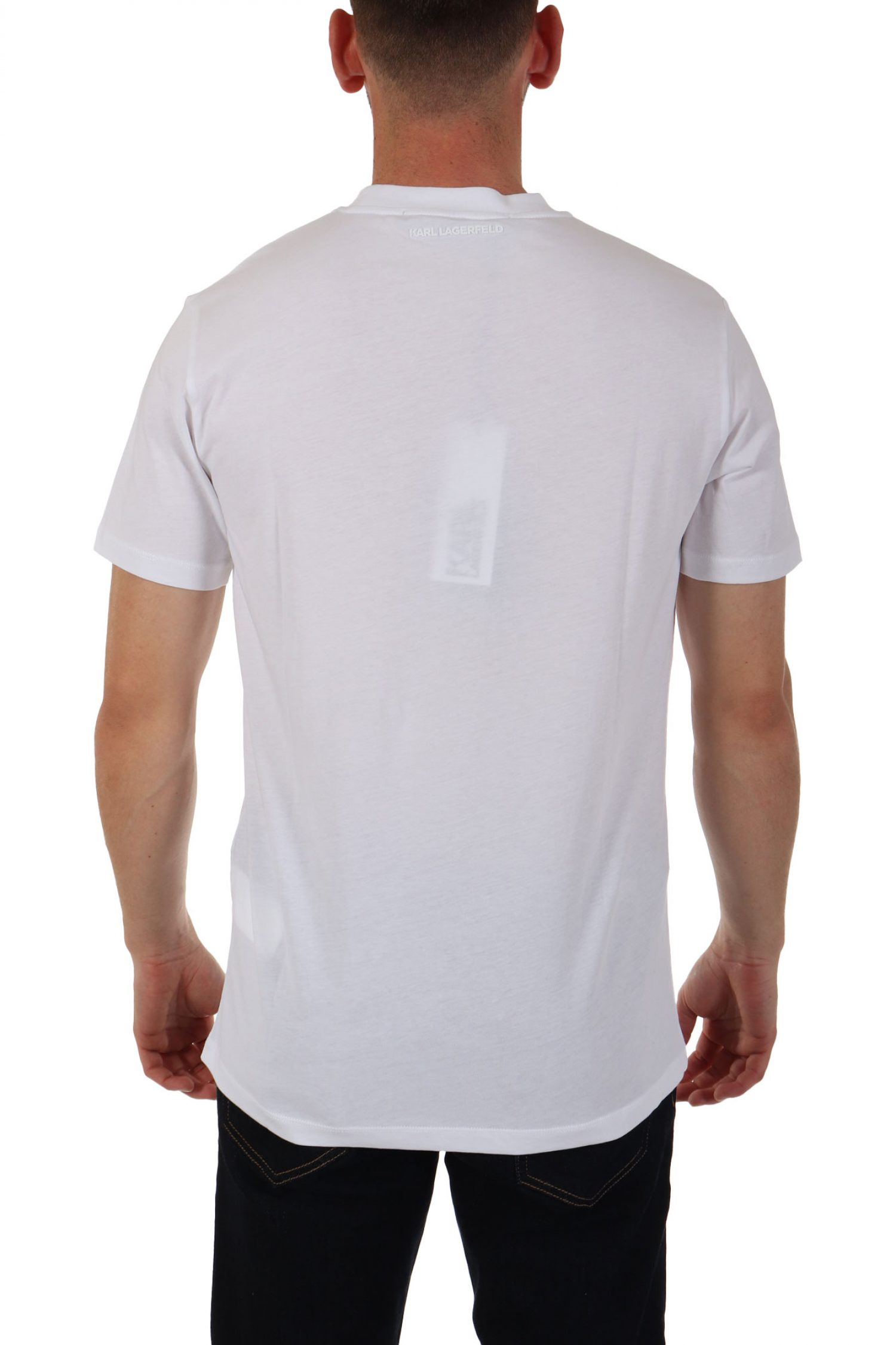 KARL LAGERFELD Τ-SHIRT CREW NECK LOGO ΛΕΥΚΟ φωτογραφία