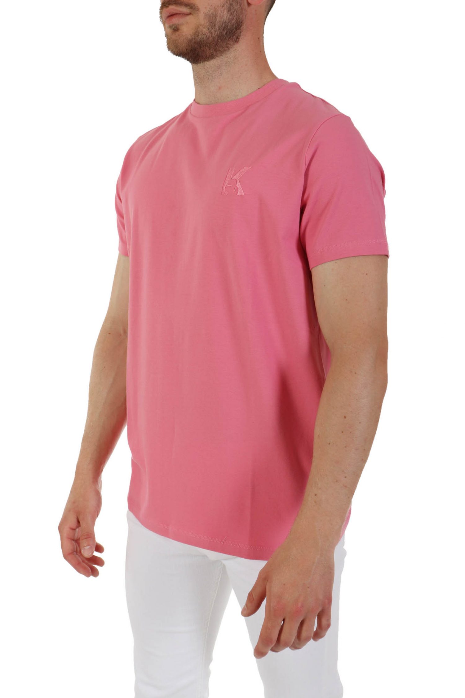 KARL LAGERFELD T-SHIRT LOGO ΡΟΖ φωτογραφία