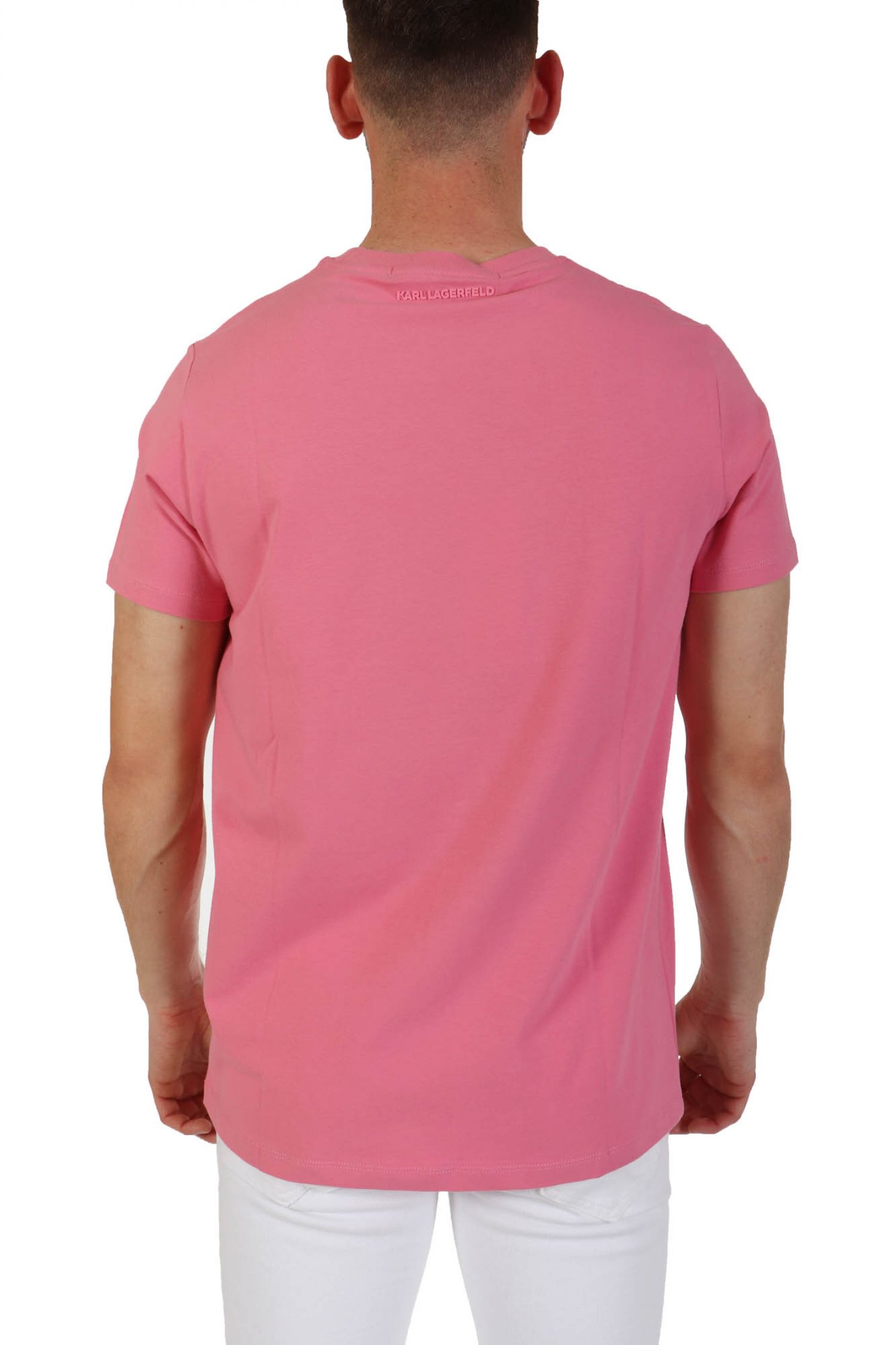 KARL LAGERFELD T-SHIRT LOGO ΡΟΖ φωτογραφία