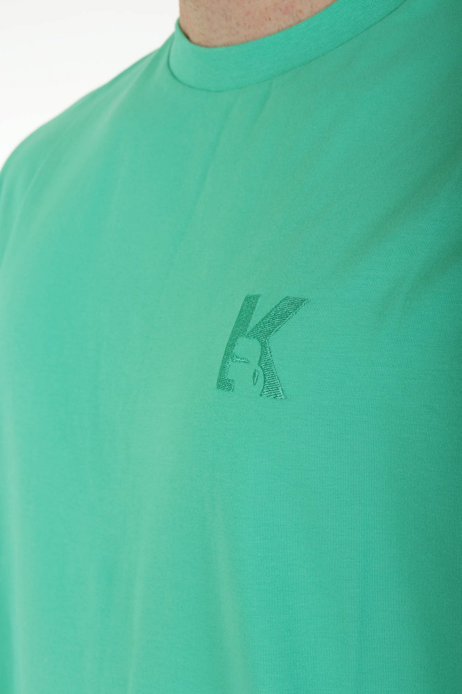 KARL LAGERFELD T-SHIRT LOGO ΠΡΑΣΙΝΟ φωτογραφία