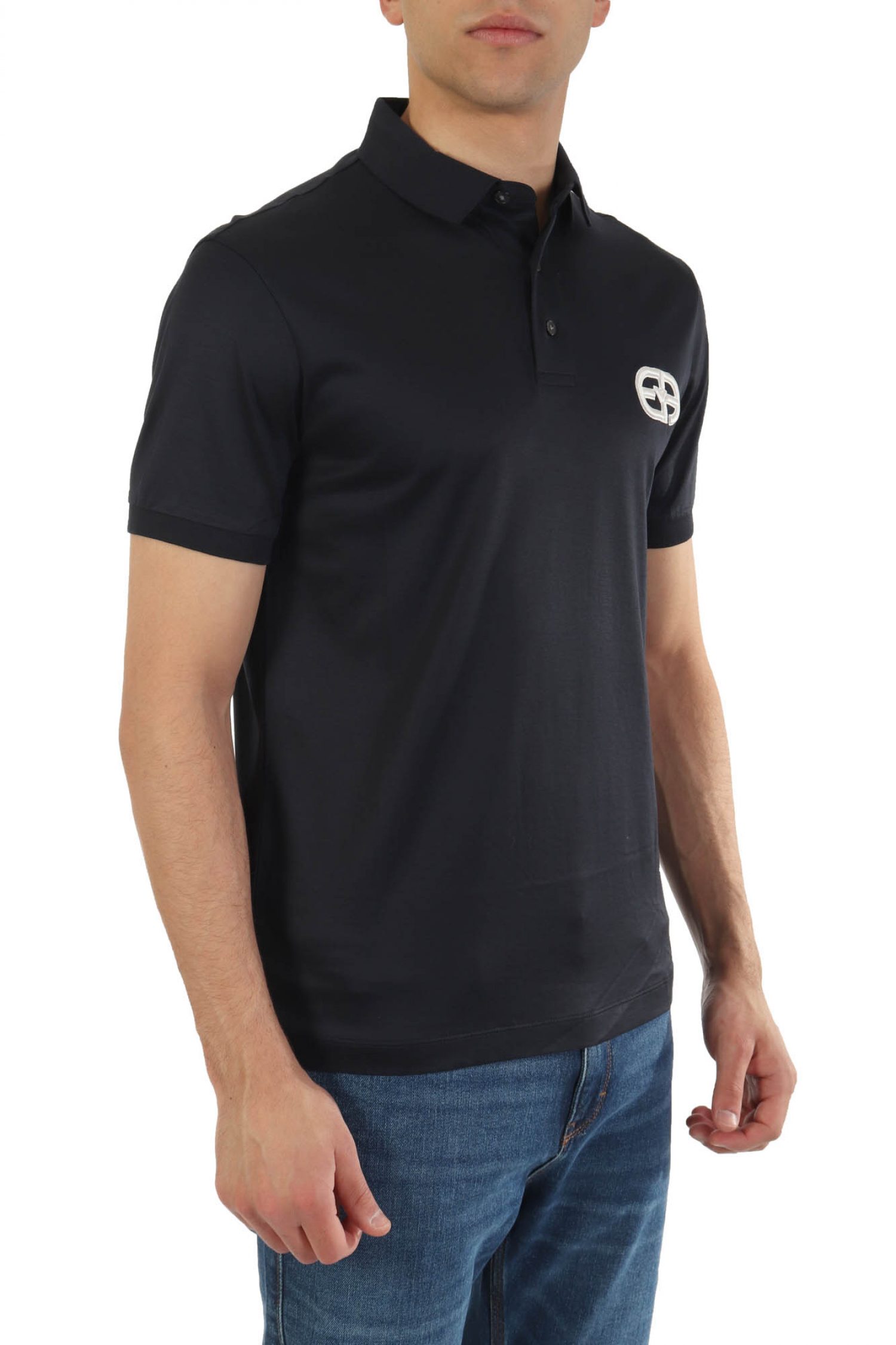 EMPORIO ARMANI POLO LOGO ΜΠΛΕ