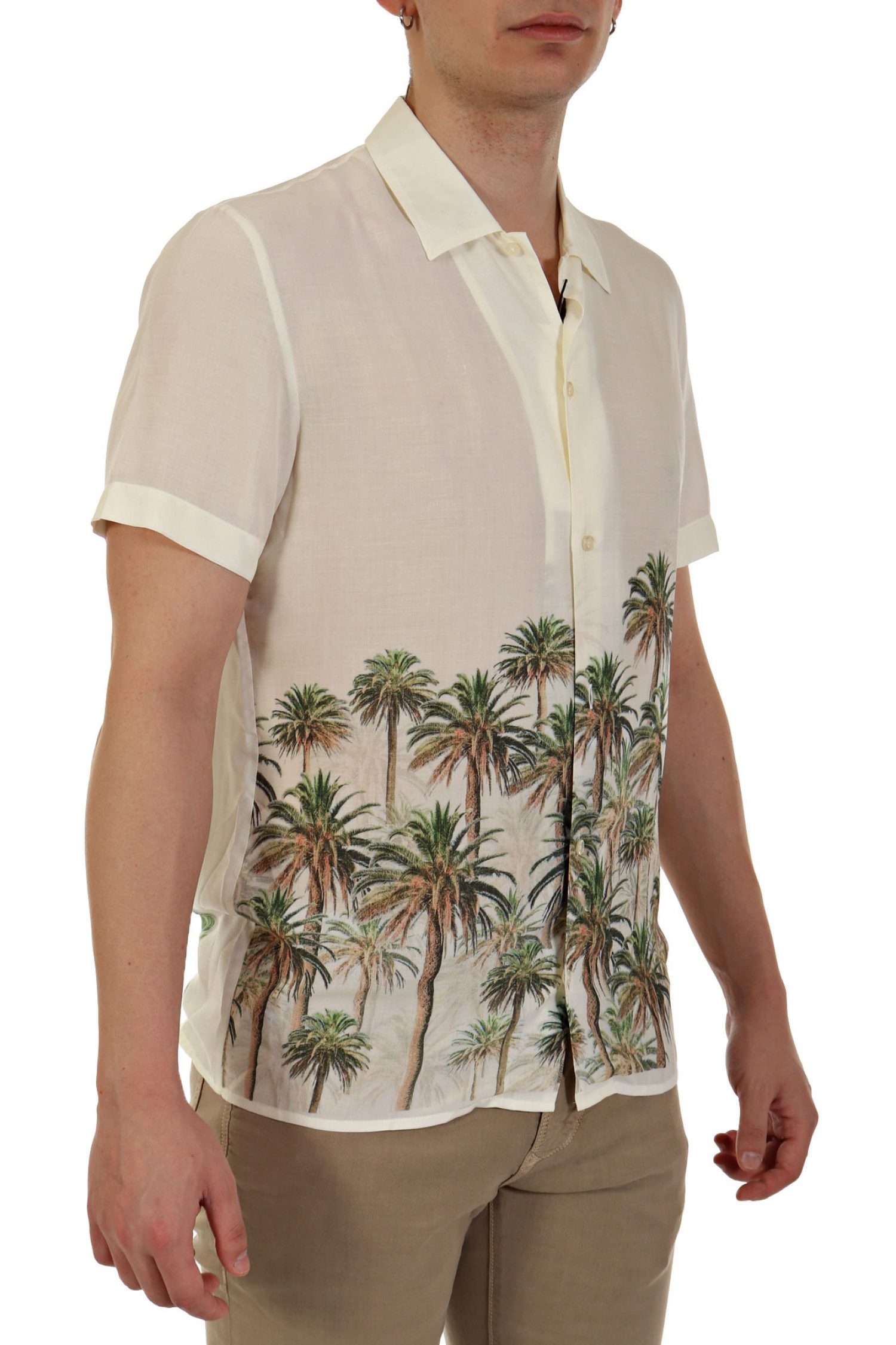 BALDESSARINI ΠΟΥΚΑΜΙΣΟ BLUE MIST PATTERN ΥΠΟΛΕΥΚΟ