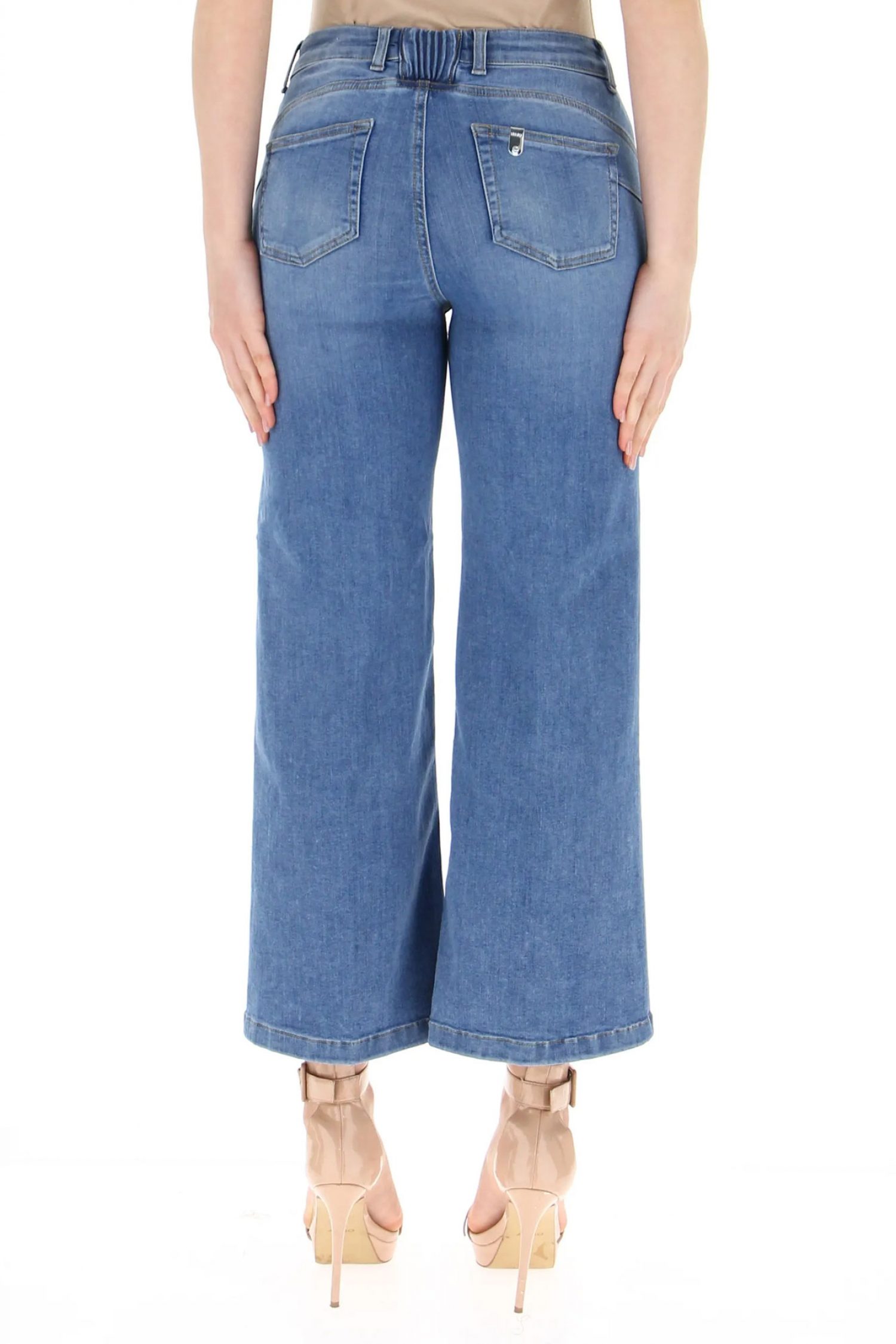 LIU JO ΠΑΝΤΕΛΟΝΙ CROPPED FLARED JEANS ΜΠΛΕ