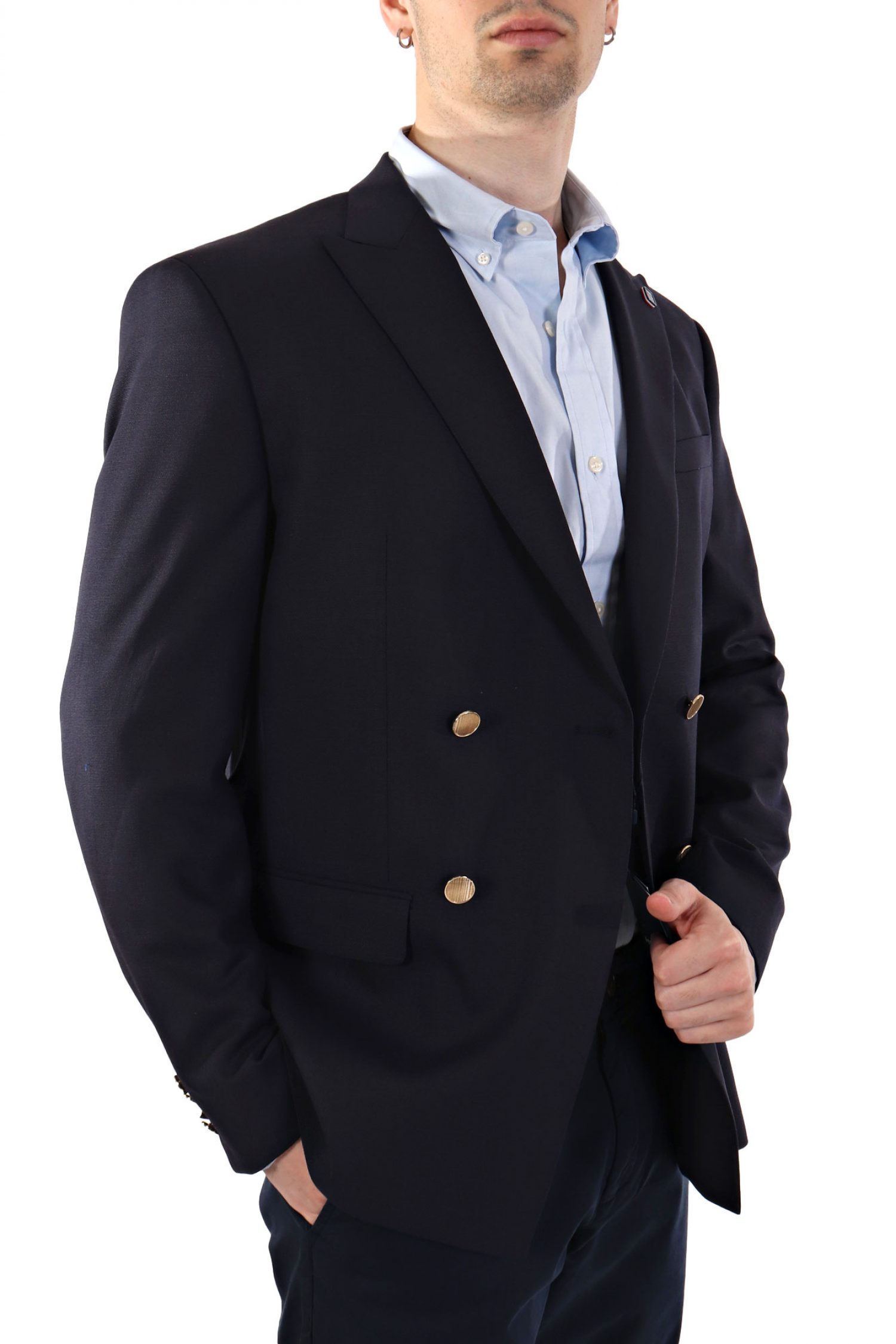 HECHTER ΣΑΚΑΚΙ ΔΙΚΟΥΜΠΟ MODERN FIT ΣΚΟΥΡΟ ΜΠΛΕ