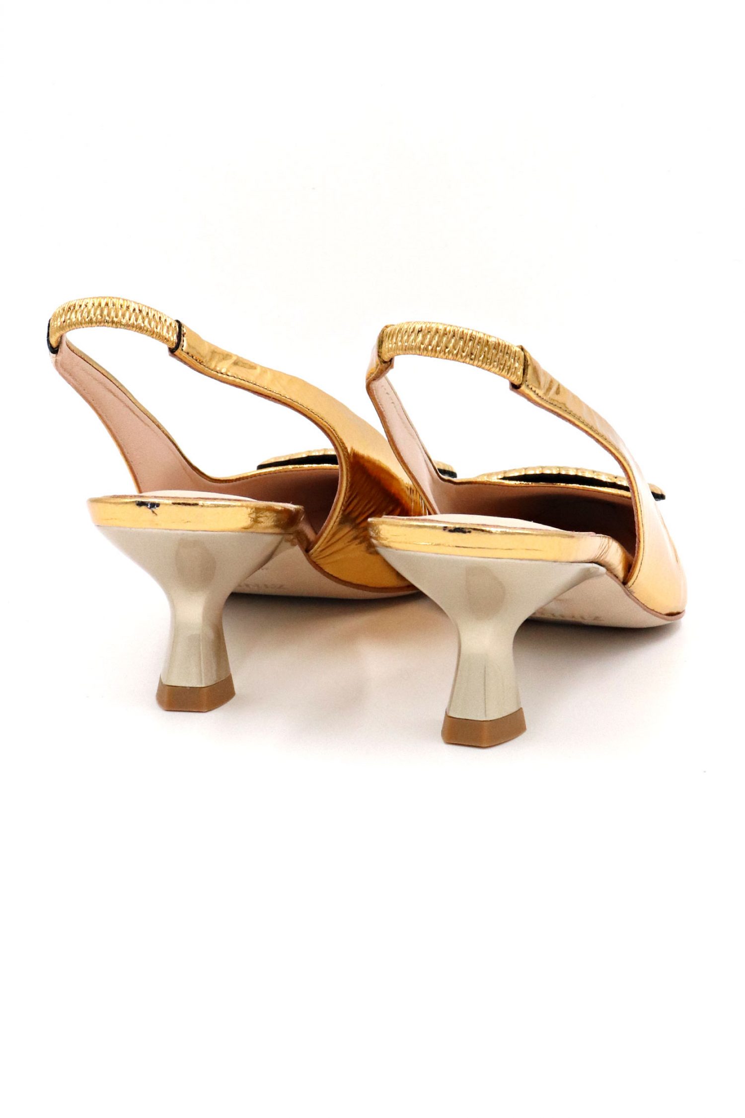 ZINDA ΠΑΠΟΥΤΣΙΑ MULES ΑΓΚΡΑΦΑ ΜΕΤΑΛΛΙΚO ΧΡΥΣΟ