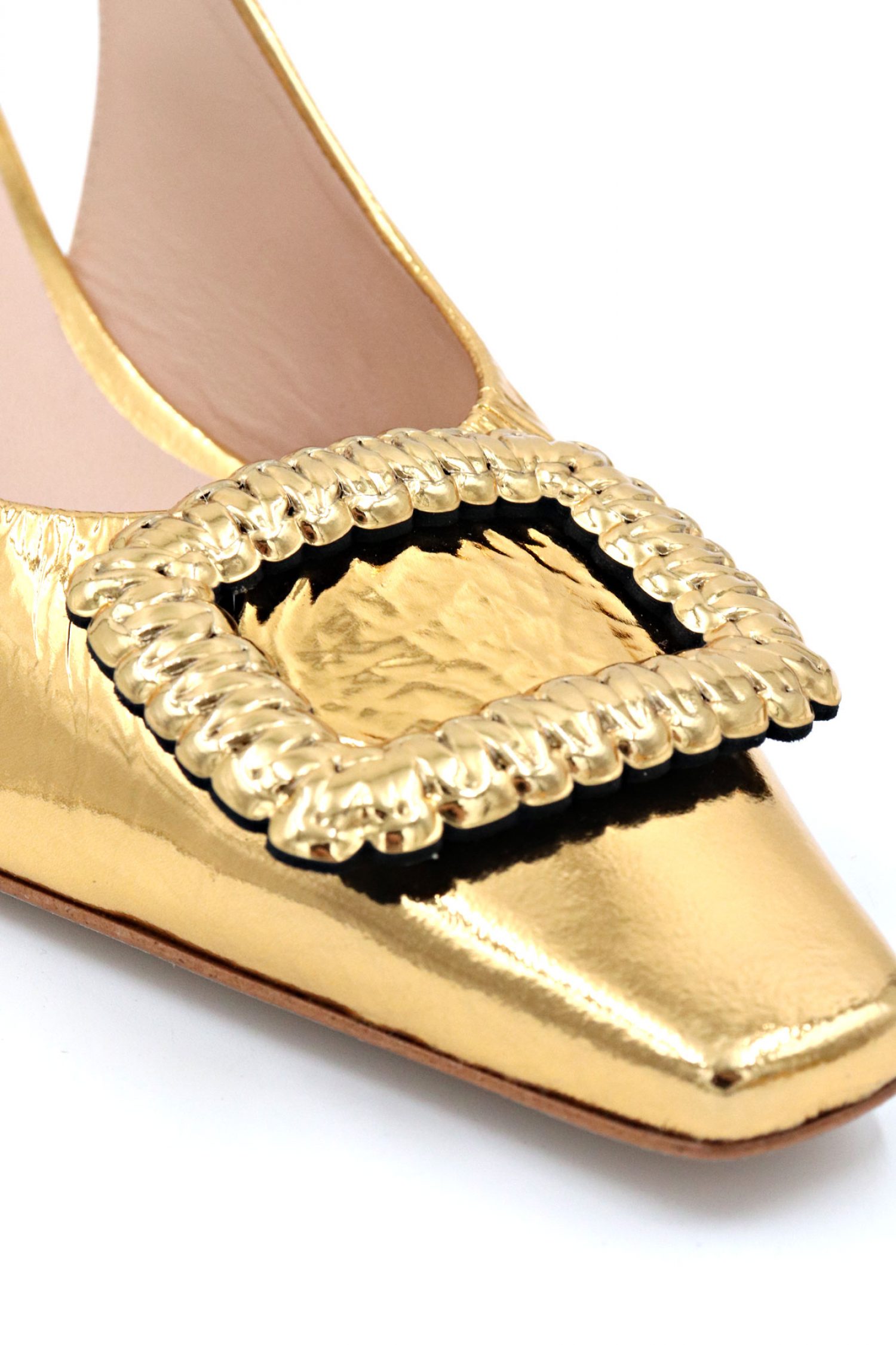 ZINDA ΠΑΠΟΥΤΣΙΑ MULES ΑΓΚΡΑΦΑ ΜΕΤΑΛΛΙΚO ΧΡΥΣΟ φωτογραφία