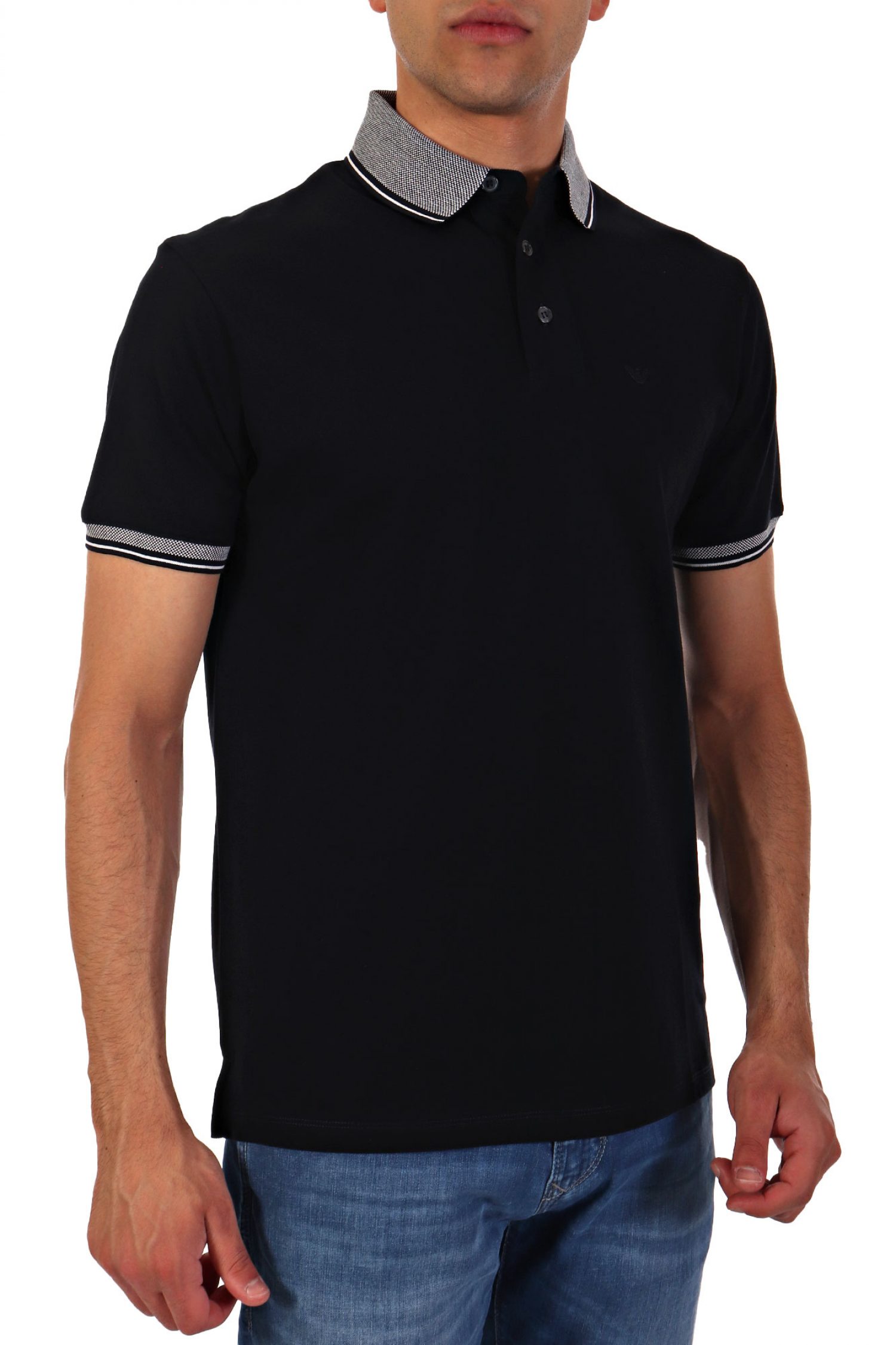 EMPORIO ARMANI POLO LOGO ΜΠΛΕ φωτογραφία