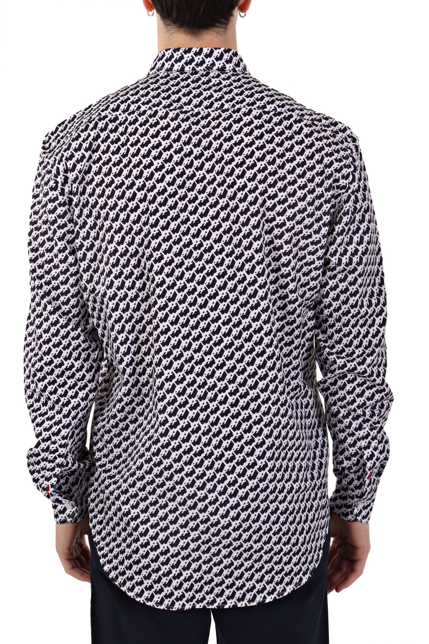 HECHTER ΠΟΥΚΑΜΙΣΟ CASUAL MODERN FIT ΜΕ ΣΧΕΔΙΟ ΜΠΛΕ-ΛΕΥΚΟ φωτογραφία