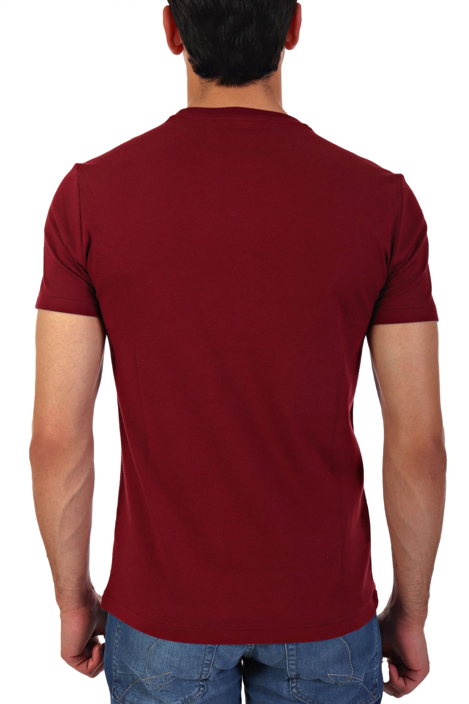 RALPH LAUREN T- SHIRT CUSTOM SLIM FIT LOGO ΜΠΟΡΝΤΩ φωτογραφία