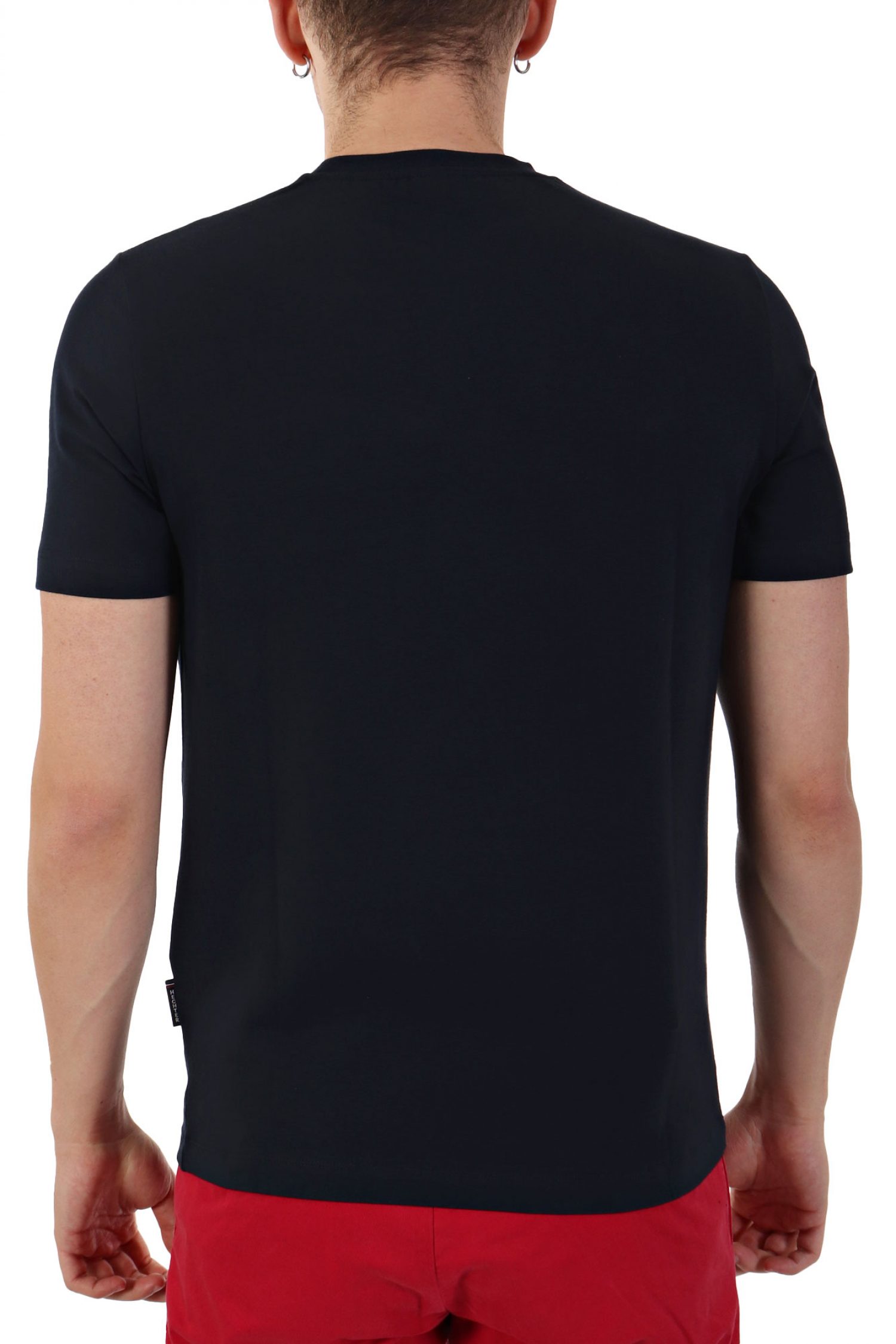 HECHTER T-SHIRT JERSEY ΛΕΥΚΟ LOGO ΜΠΛΕ ΣΚΟΥΡΟ φωτογραφία