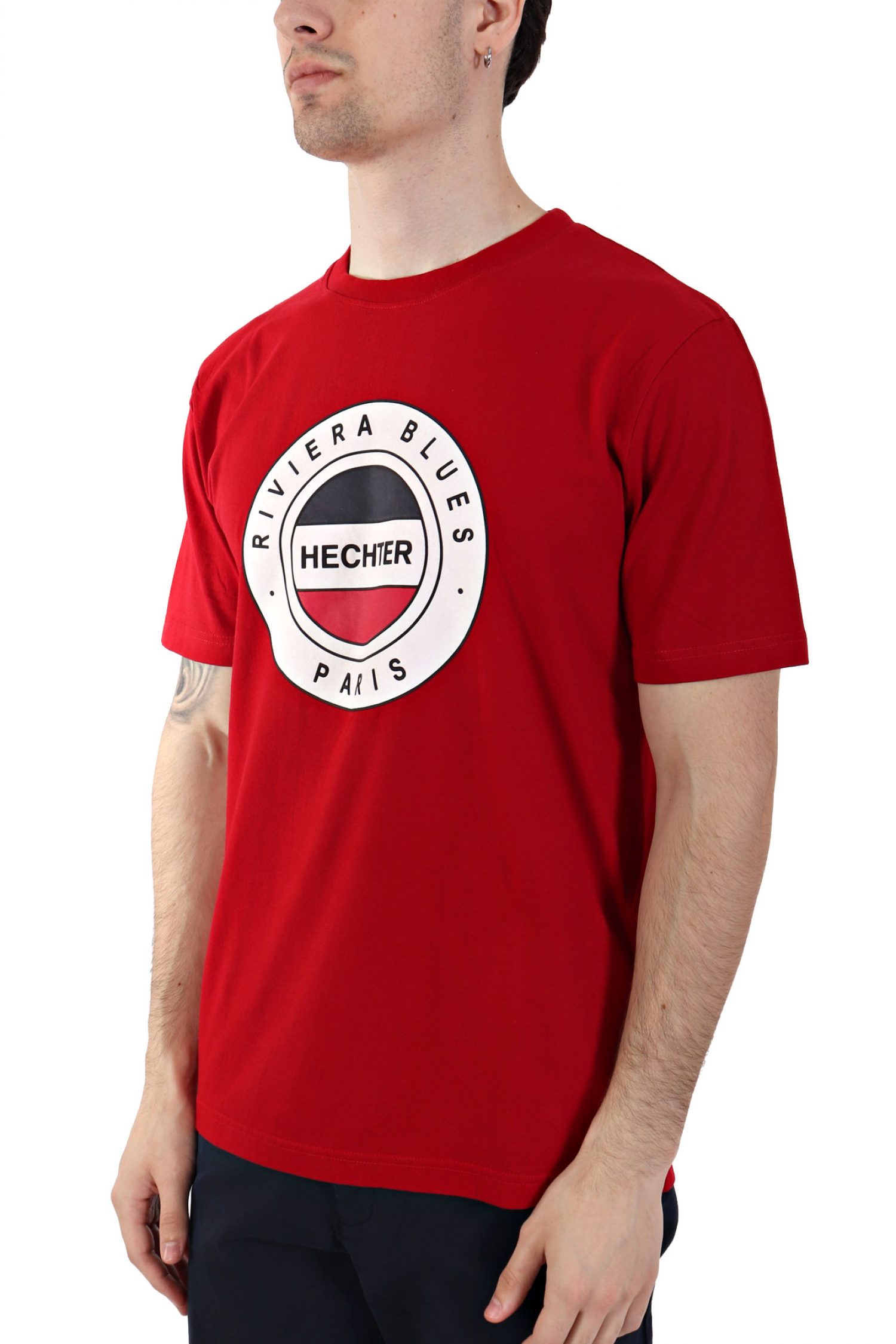 HECHTER T-SHIRT JERSEY LOGO ΚΟΚΚΙΝΟ φωτογραφία