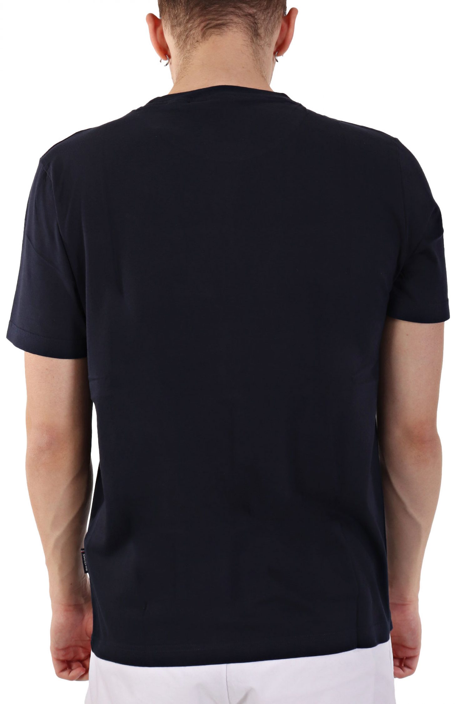 HECHTER T-SHIRT JERSEY LOGO ΑΝΑΓΛΥΦΟ ΜΙΚΡΟ ΜΠΛΕ ΣΚΟΥΡΟ