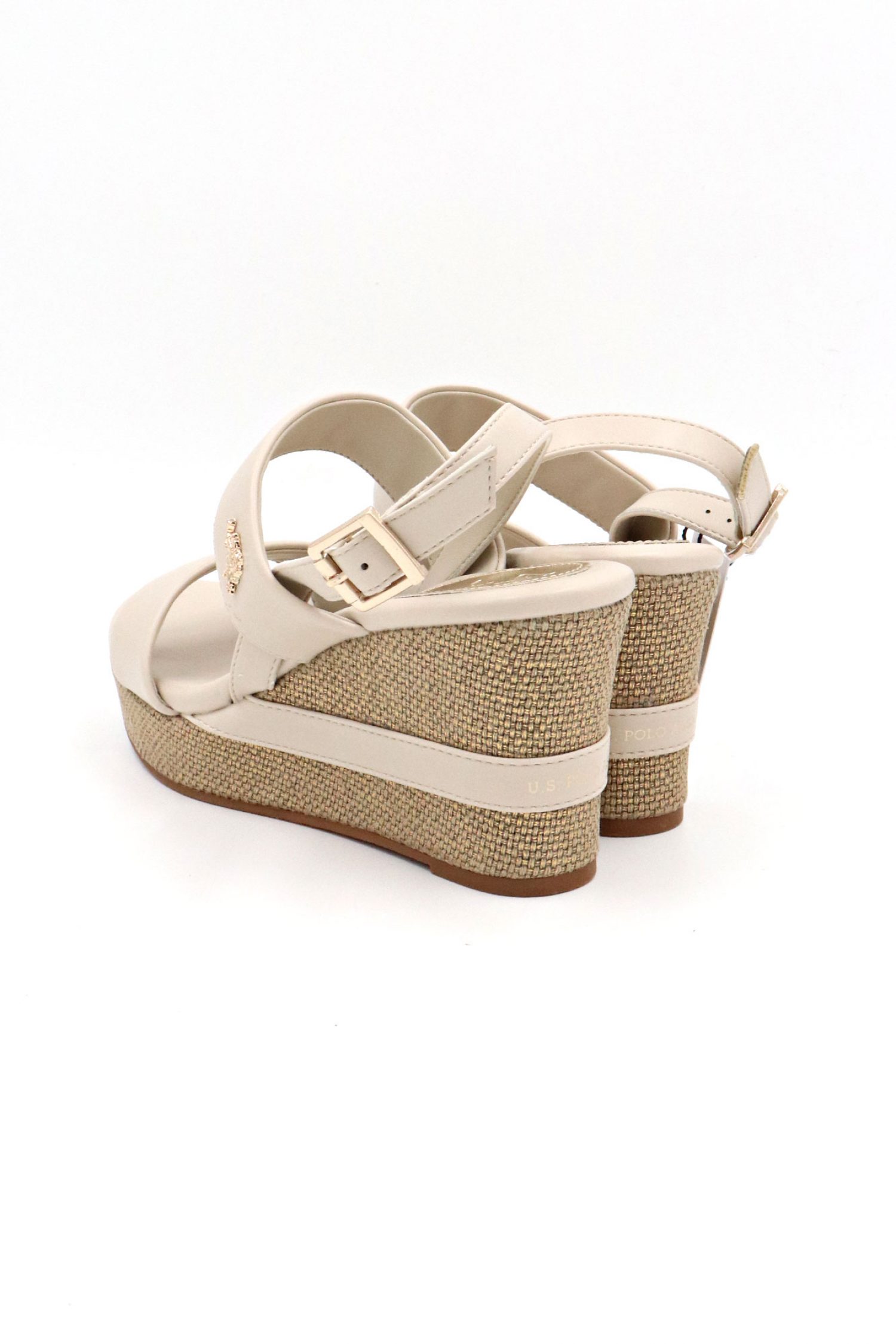 U.S. POLO ASSN. ΠΑΠΟΥΤΣΙΑ ΠΛΑΤΦΟΡΜΕΣ ALYSSA LOGO ΜΠΕΖ /ΧΡΥΣΟ