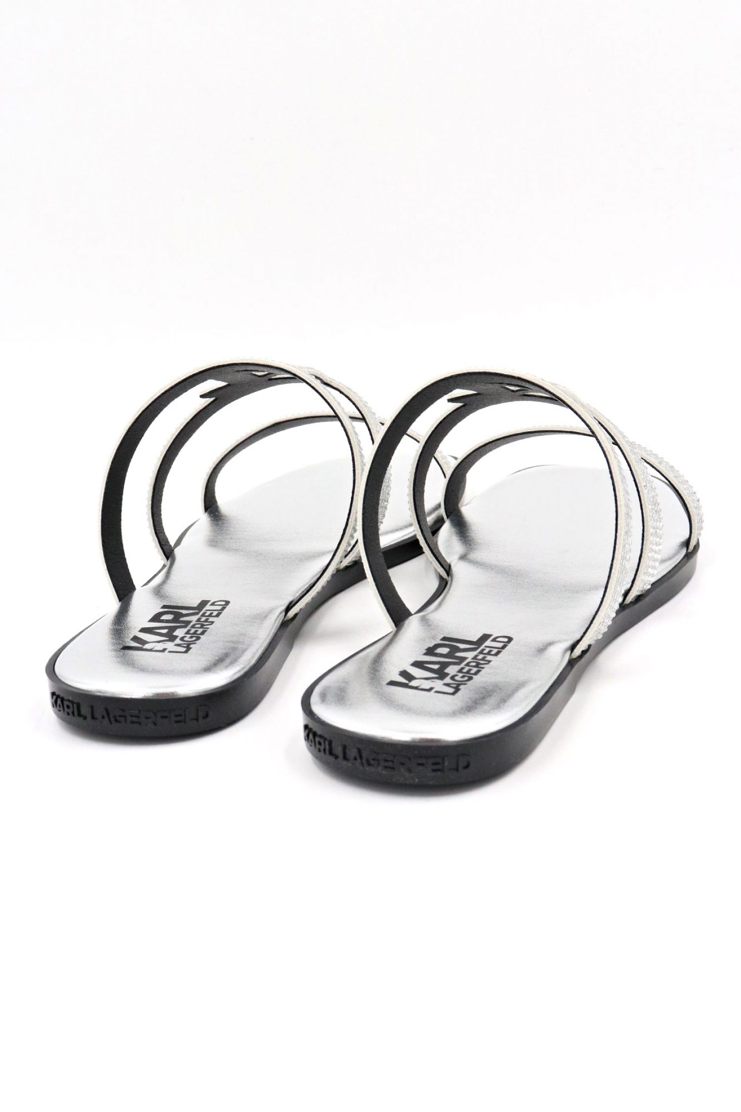 KARL LAGERFELD ΠΑΠΟΥΤΣΙΑ ΠΑΝΤΟΦΛΕΣ OLYMPIA ΣΤΡΑΣ LOGO AΣΗΜΙ