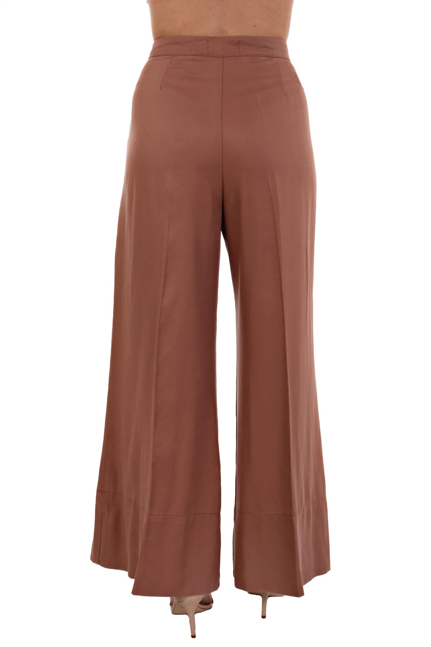 PINKO ΠΑΝΤΕΛΟΝΑ PAOLINA TWLL LYOCELL REDDISH ΚΑΦΕ