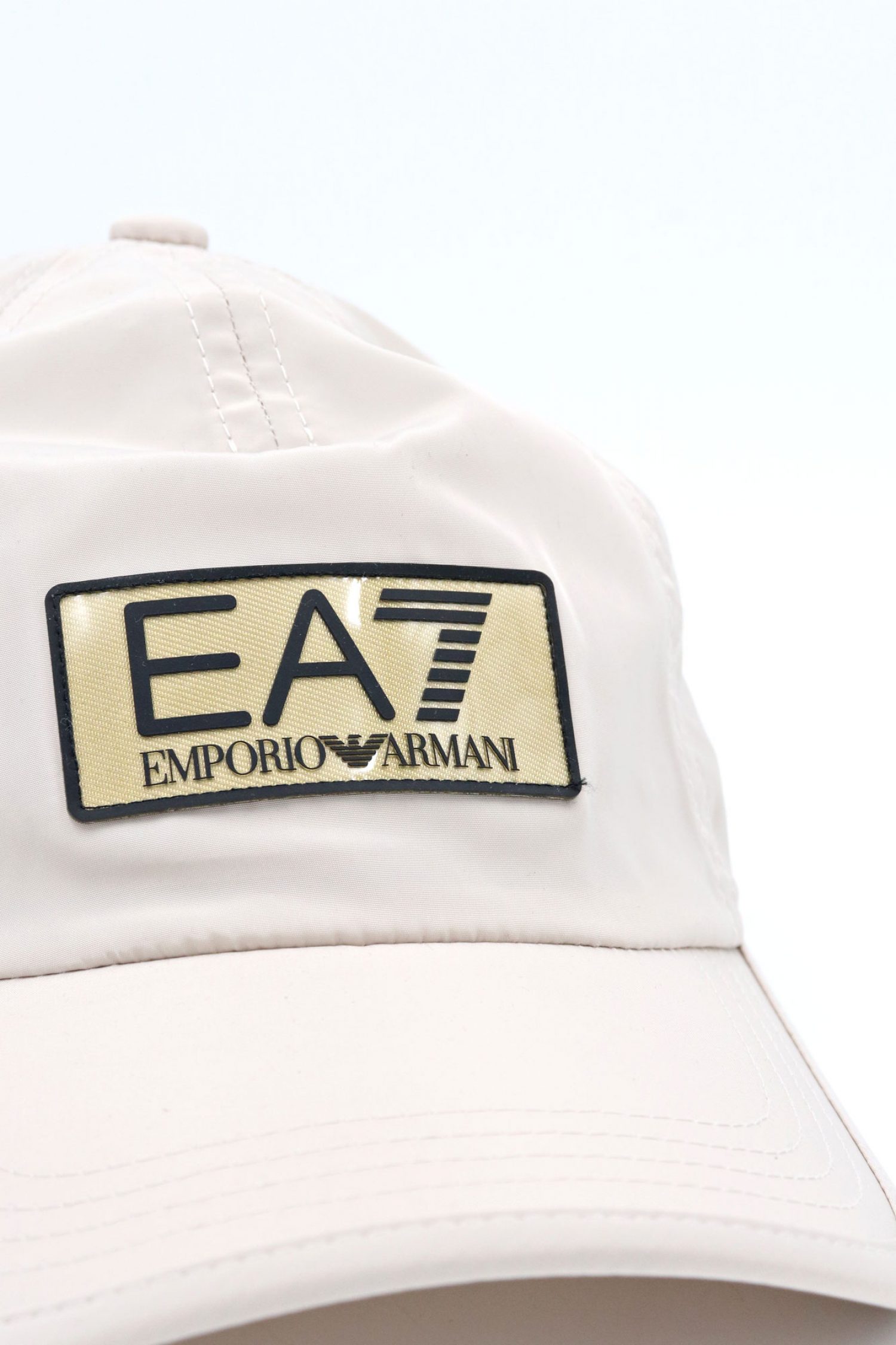 ARMANI 7 ΚΑΠΕΛΟ GOLD LOGO ΜΠΕΖ φωτογραφία