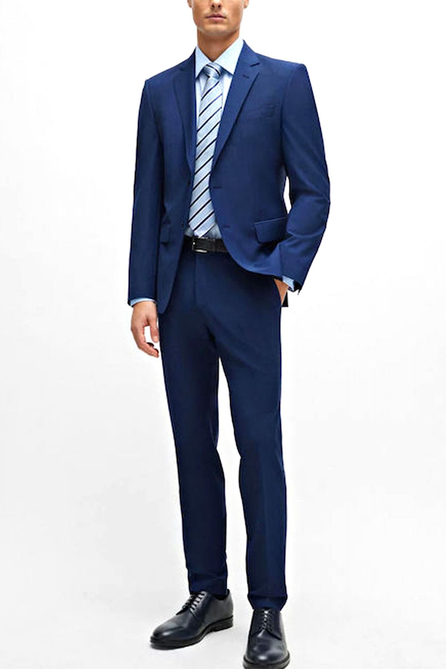 BOSS ΚΟΣΤΟΥΜΙ SLIM FIT H-HUGE-2PCS-224 ΜΠΛΕ