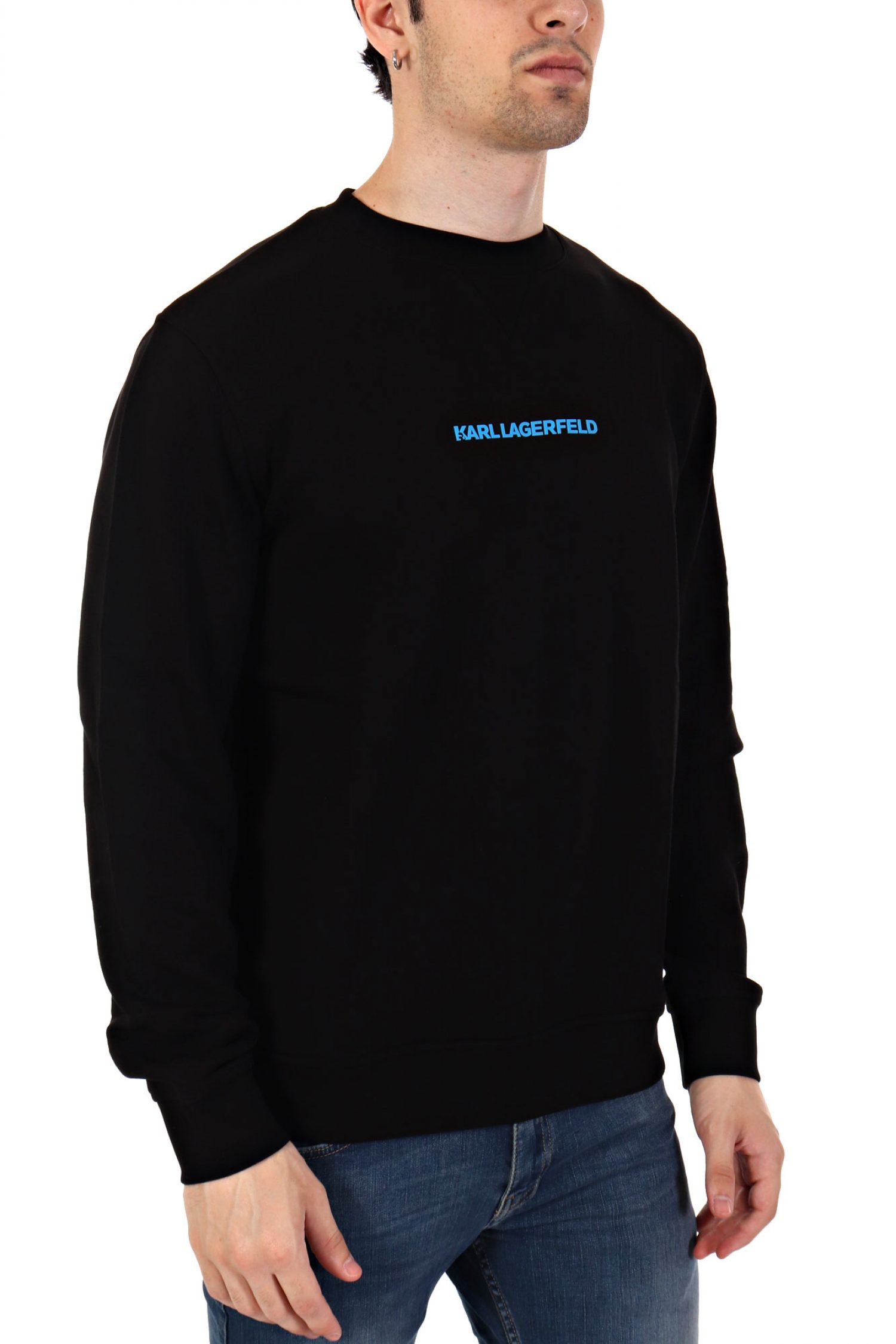 KARL LAGERFELD ΦΟΥΤΕΡ CREW NECK LOGO ΜΑΥΡΟ