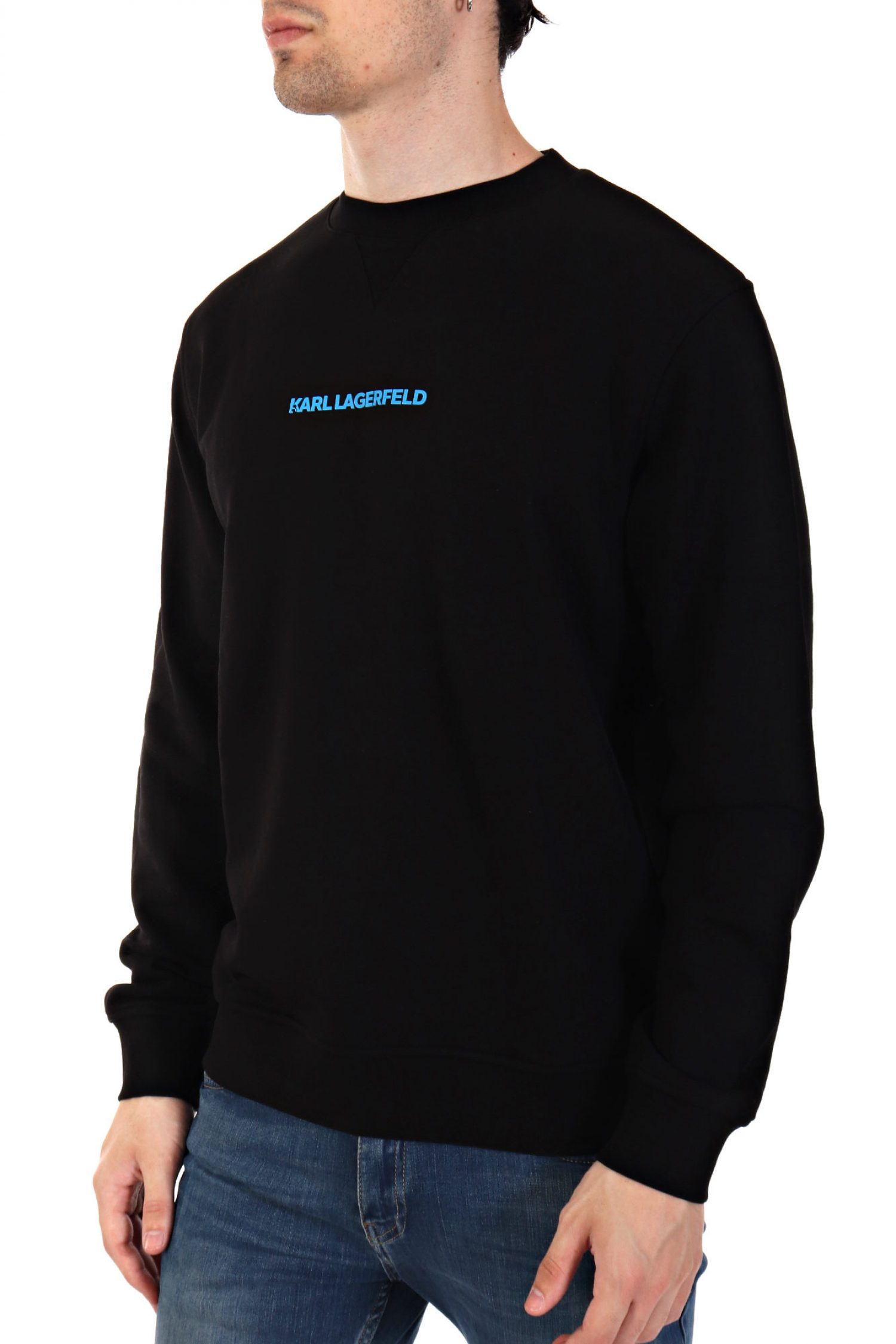 KARL LAGERFELD ΦΟΥΤΕΡ CREW NECK LOGO ΜΑΥΡΟ