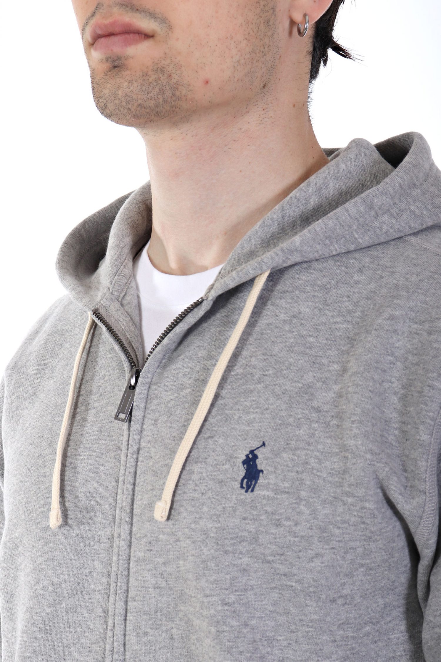 RALPH LAUREN ΦΟΥΤΕΡ FULL ZIP HOOD ΓΚΡΙ