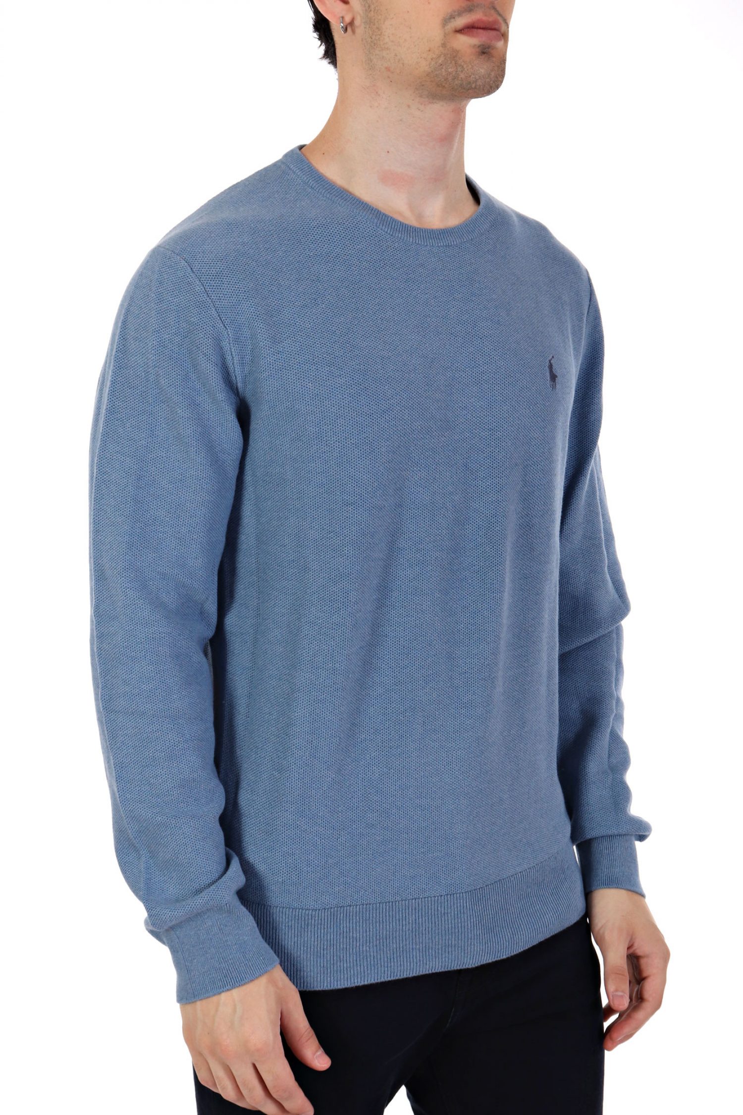 RALPH LAUREN ΠΛΕΚΤΟ ΛΑΙΜΟΚΟΨΗ ΠΙΚΕ ΓΑΛΑΖΙΟ φωτογραφία