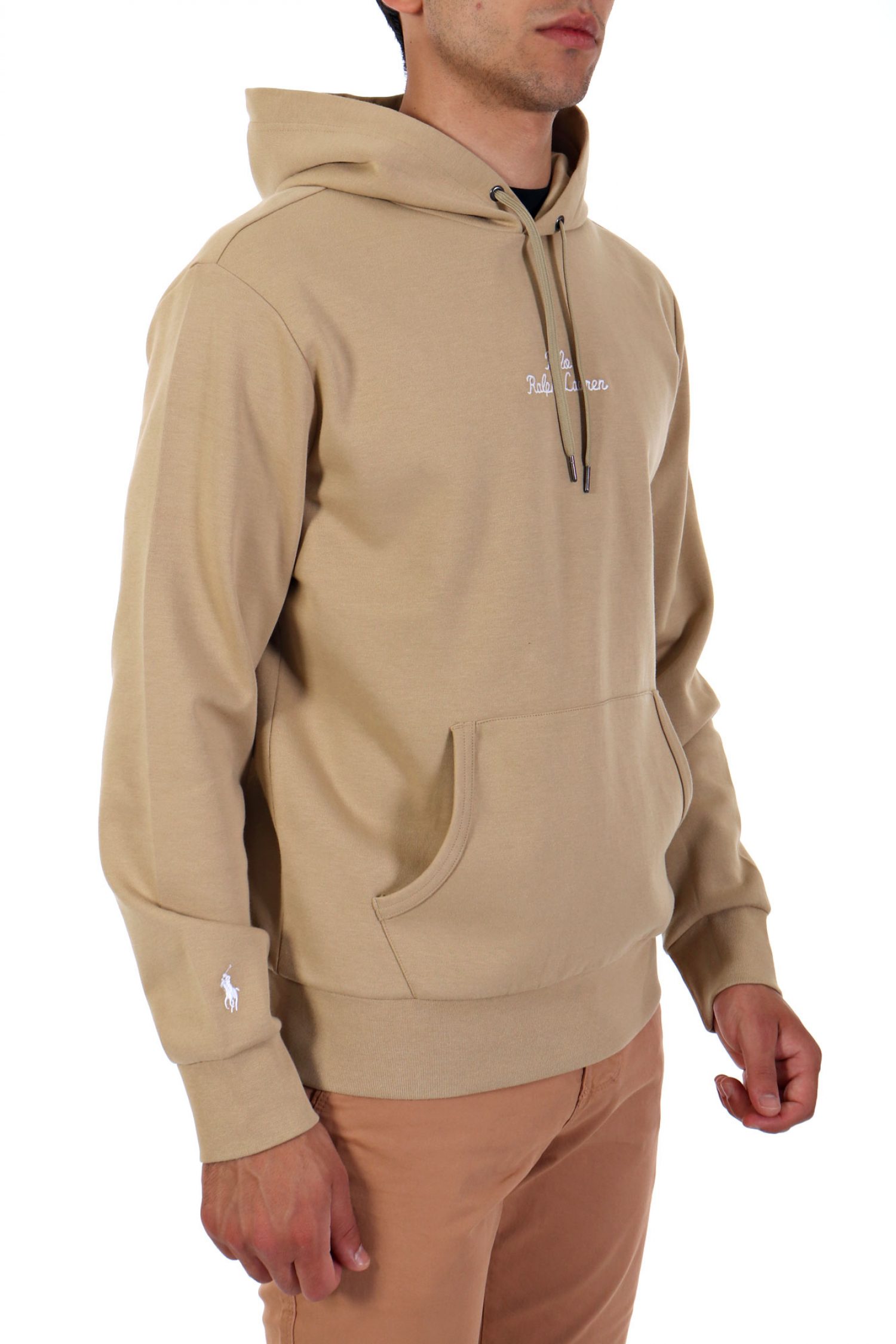 RALPH LAUREN ΦΟΥΤΕΡ HOODIE LOGO ΜΠΕΖ