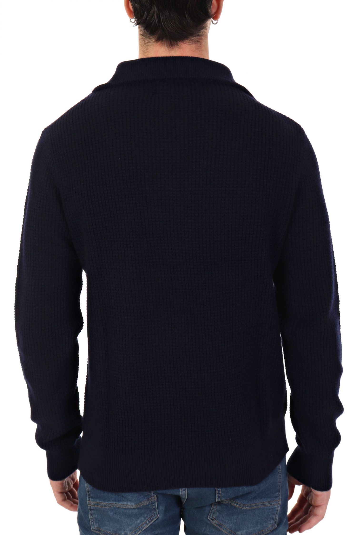 RALPH LAUREN ΠΛΕΚΤΟ HALFZIP LOGO ΜΠΛΕ φωτογραφία