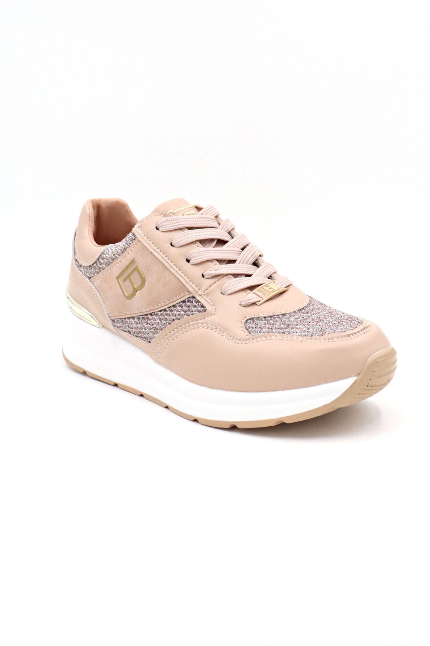 LAURA BIAGIOTTI ΠΑΠΟΥΤΣΙΑ SNEAKERS ΣΤΡΑΣ LOGO MΠΕΖ φωτογραφία