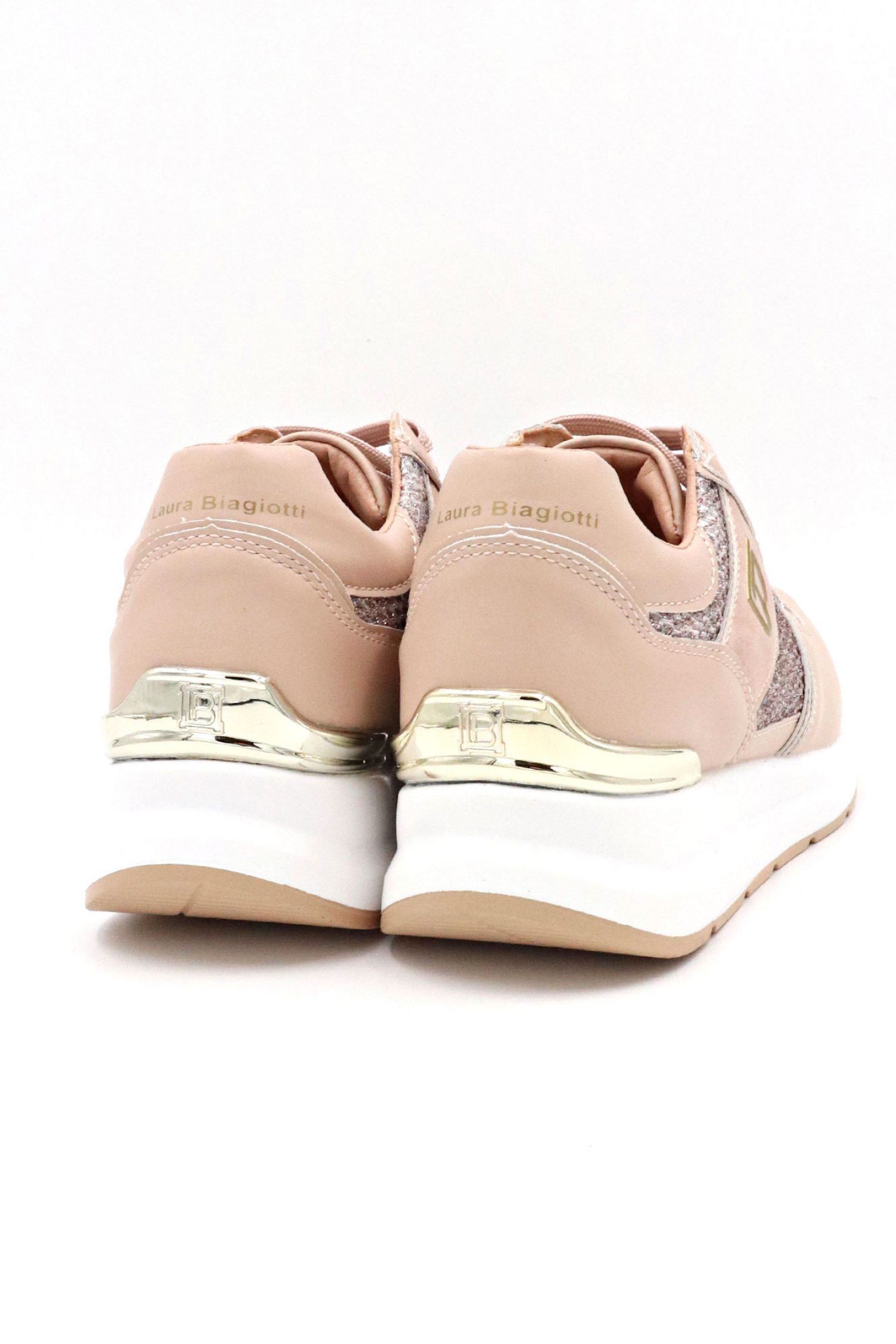 LAURA BIAGIOTTI ΠΑΠΟΥΤΣΙΑ SNEAKERS ΣΤΡΑΣ LOGO MΠΕΖ φωτογραφία