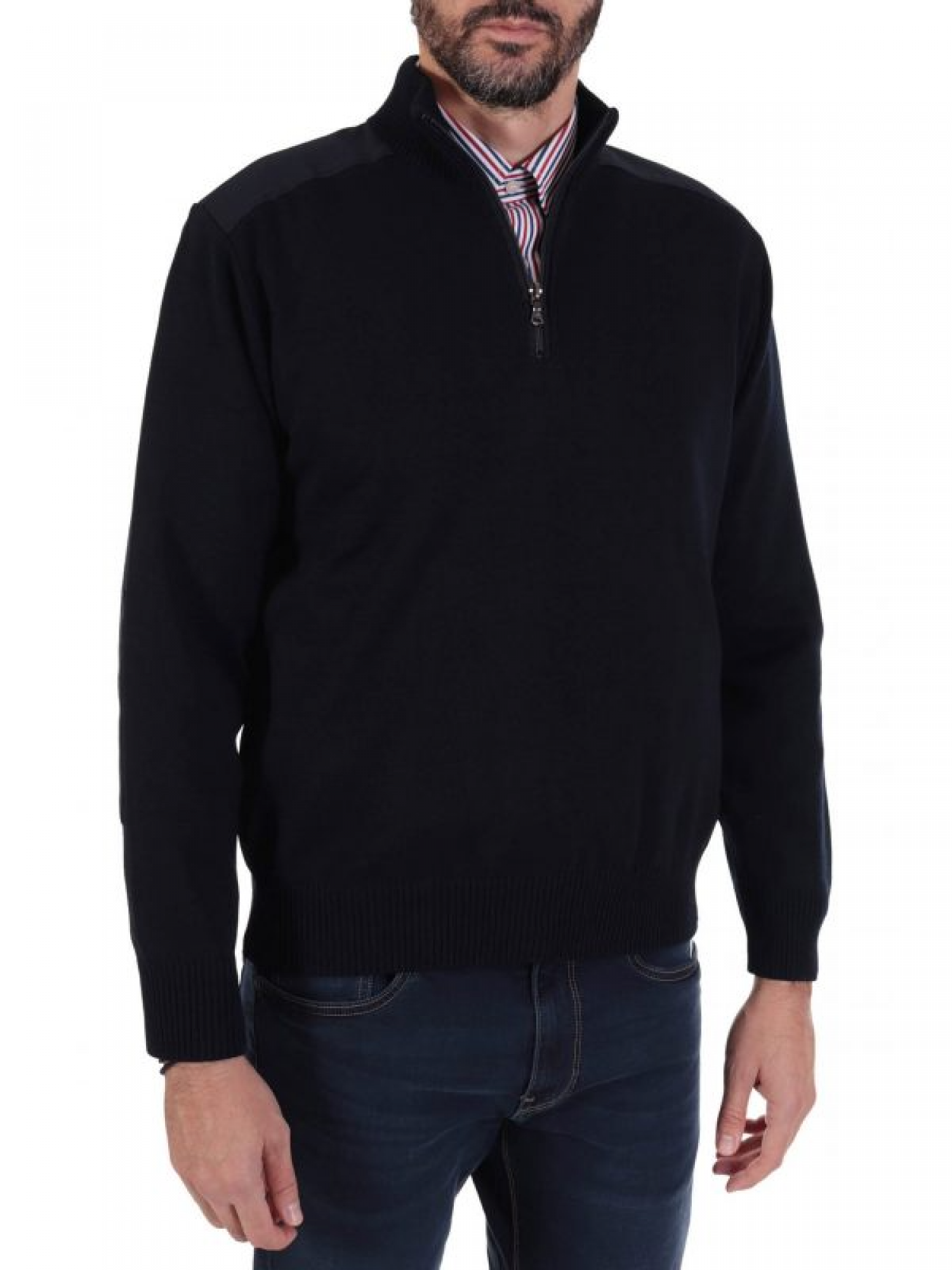 PAUL&SHARK ΠΛΕΚΤΟ FULL ZIP ΜΠΛΕ φωτογραφία