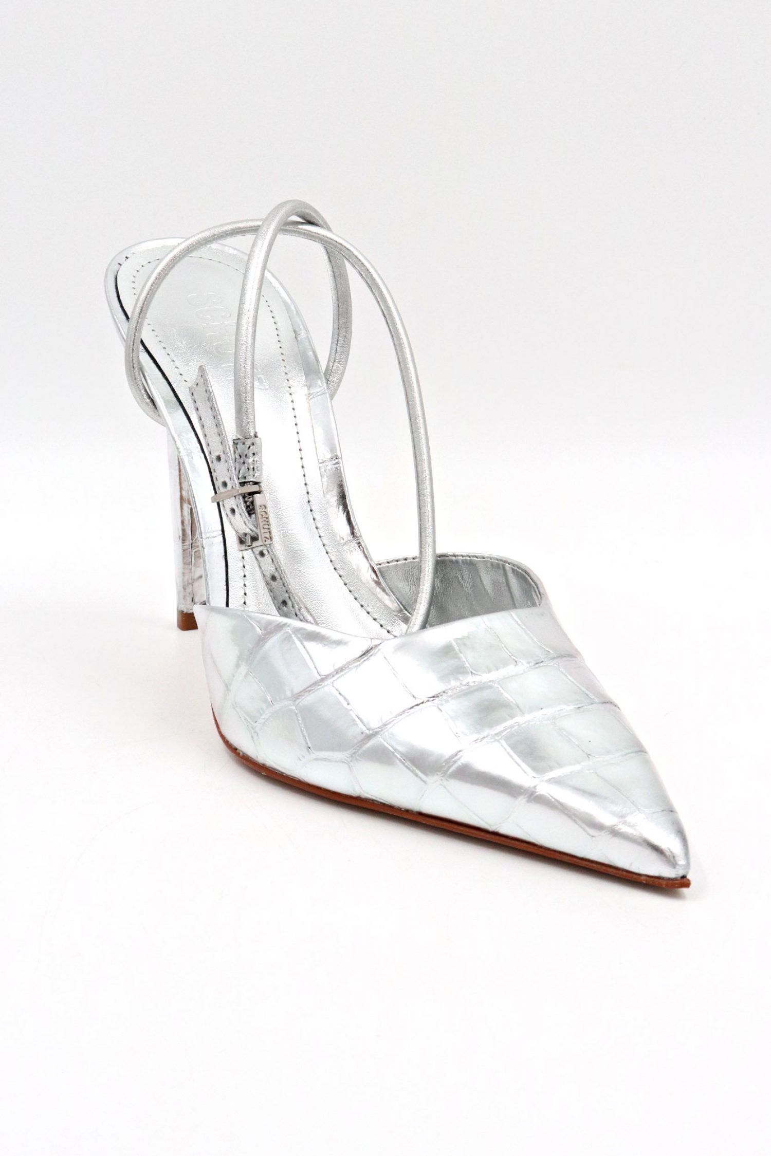 SCHUTZ ΠΑΠΟΥΤΣΙΑ MULES ANAΓΛΥΦΟ ΚΡΟΚΟ ΑΣΗΜΙ