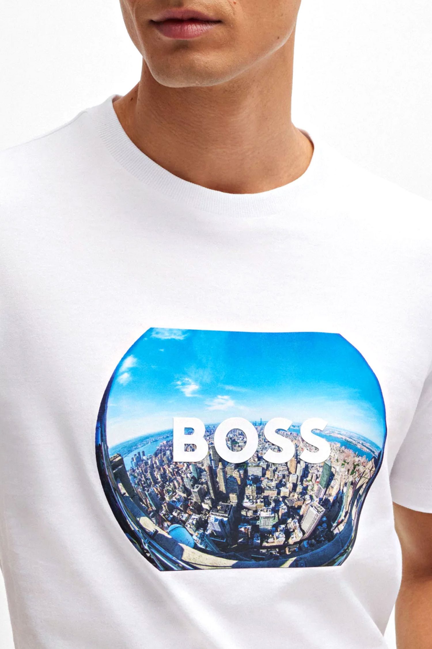 BOSS T-SHIRT JERSEY TIBURT 511 ΛΕΥΚΟ