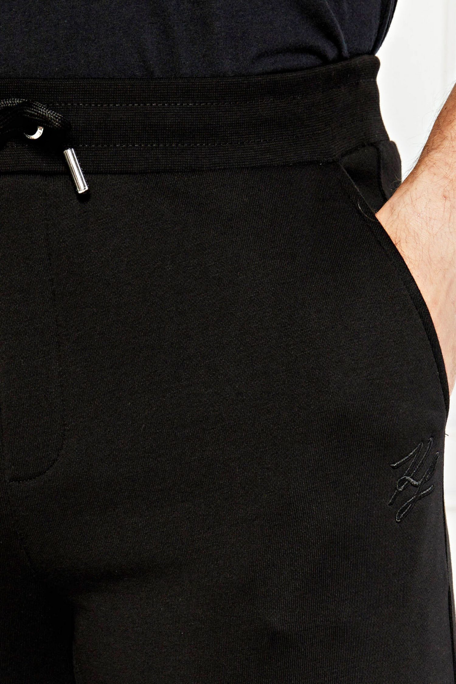 KARL LAGERFELD ΠΑΝΤΕΛΟΝΙ ΦΟΡΜΑ LOGO ΜΑΥΡΟ φωτογραφία