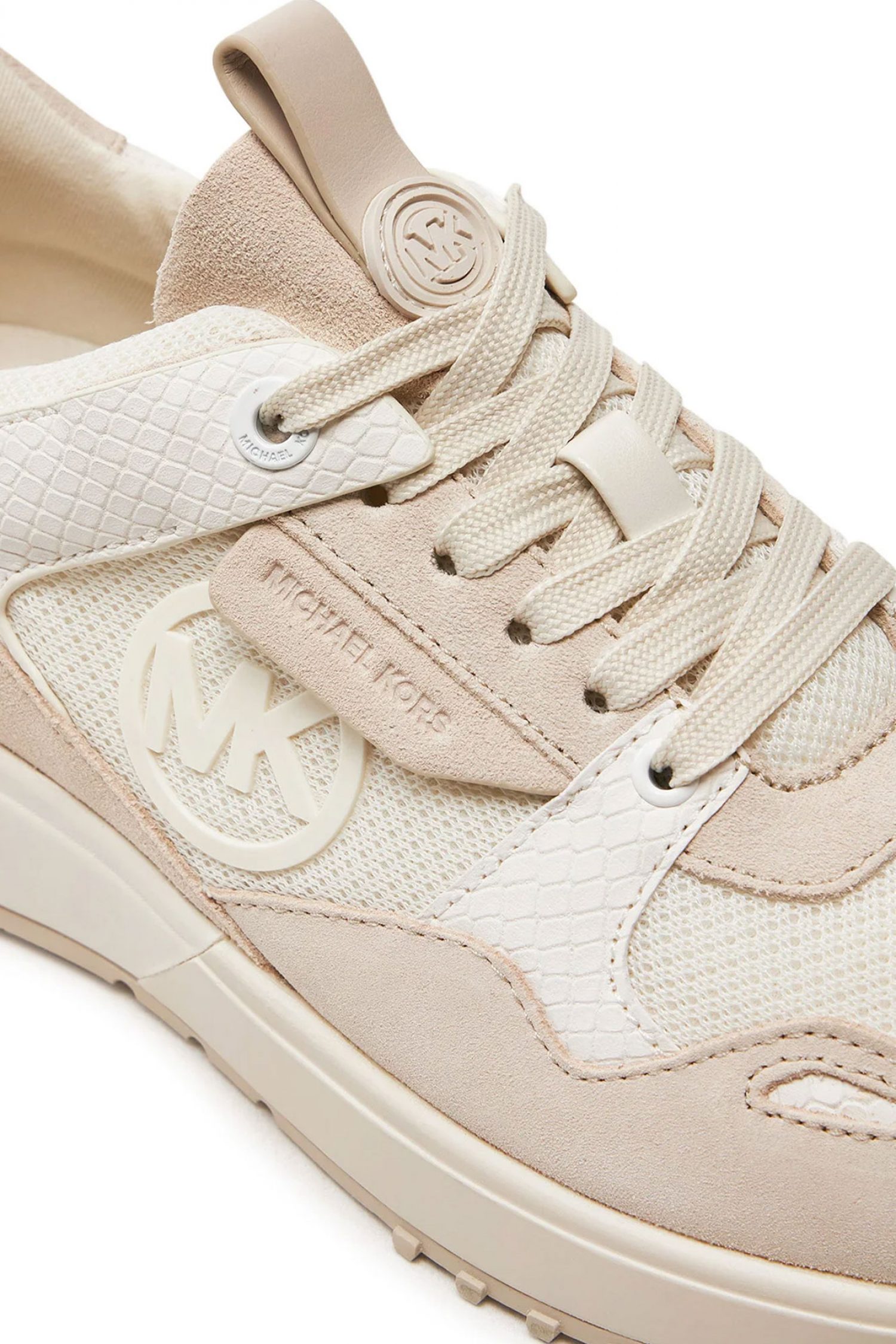MICHAEL KORS ΠΑΠΟΥΤΣΙΑ SNEAKERS THEO TRAINER ANΑΓΛΥΦΕΣ ΛΕΠΤΟΜΕΡΕΙΕΣ LOGO ΚΡΕΜ φωτογραφία