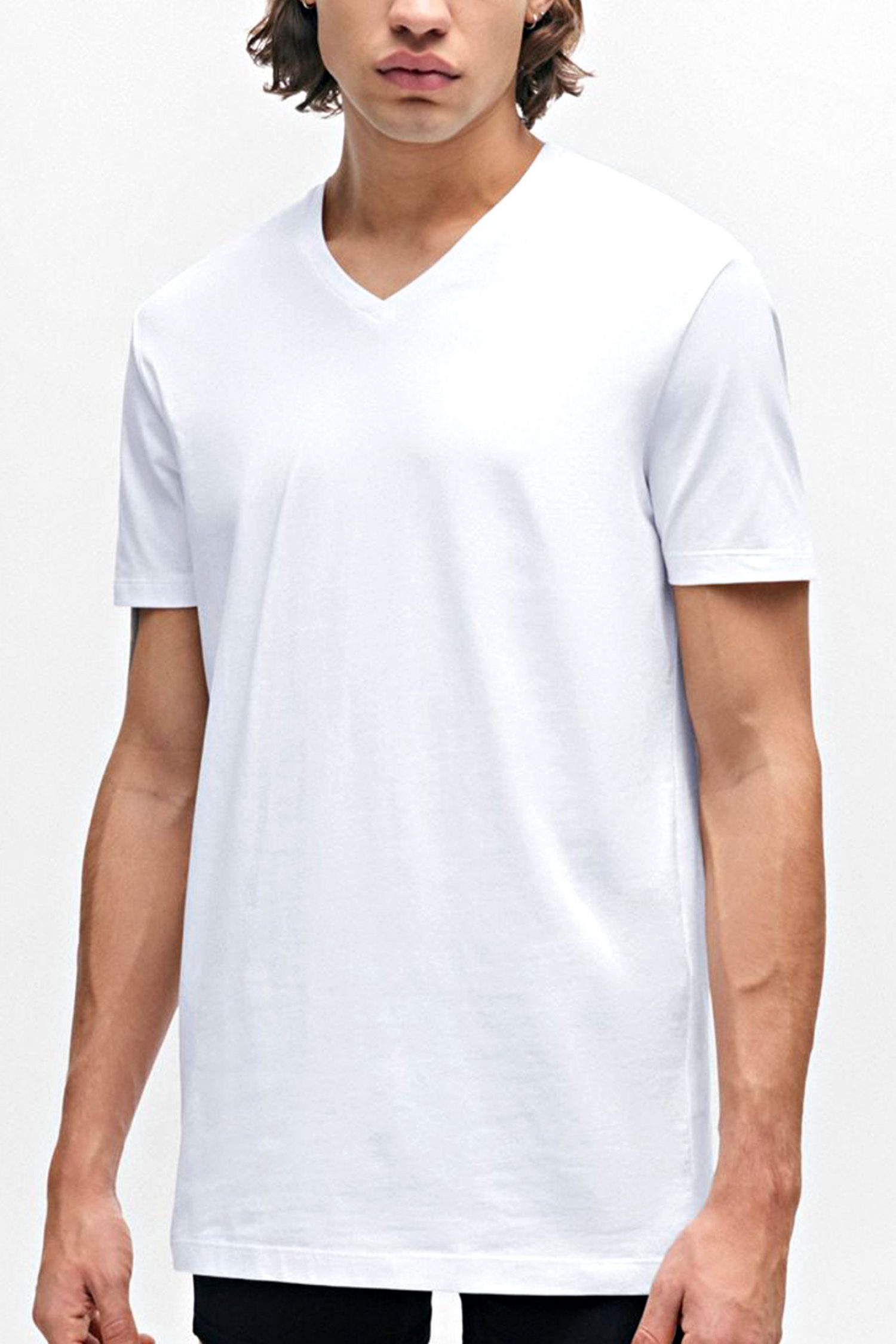 HUGO T-SHIRT ΕΣΩΡΟΥΧΑ DOUBLE PACK HUGO-V ΛΕΥΚΟ