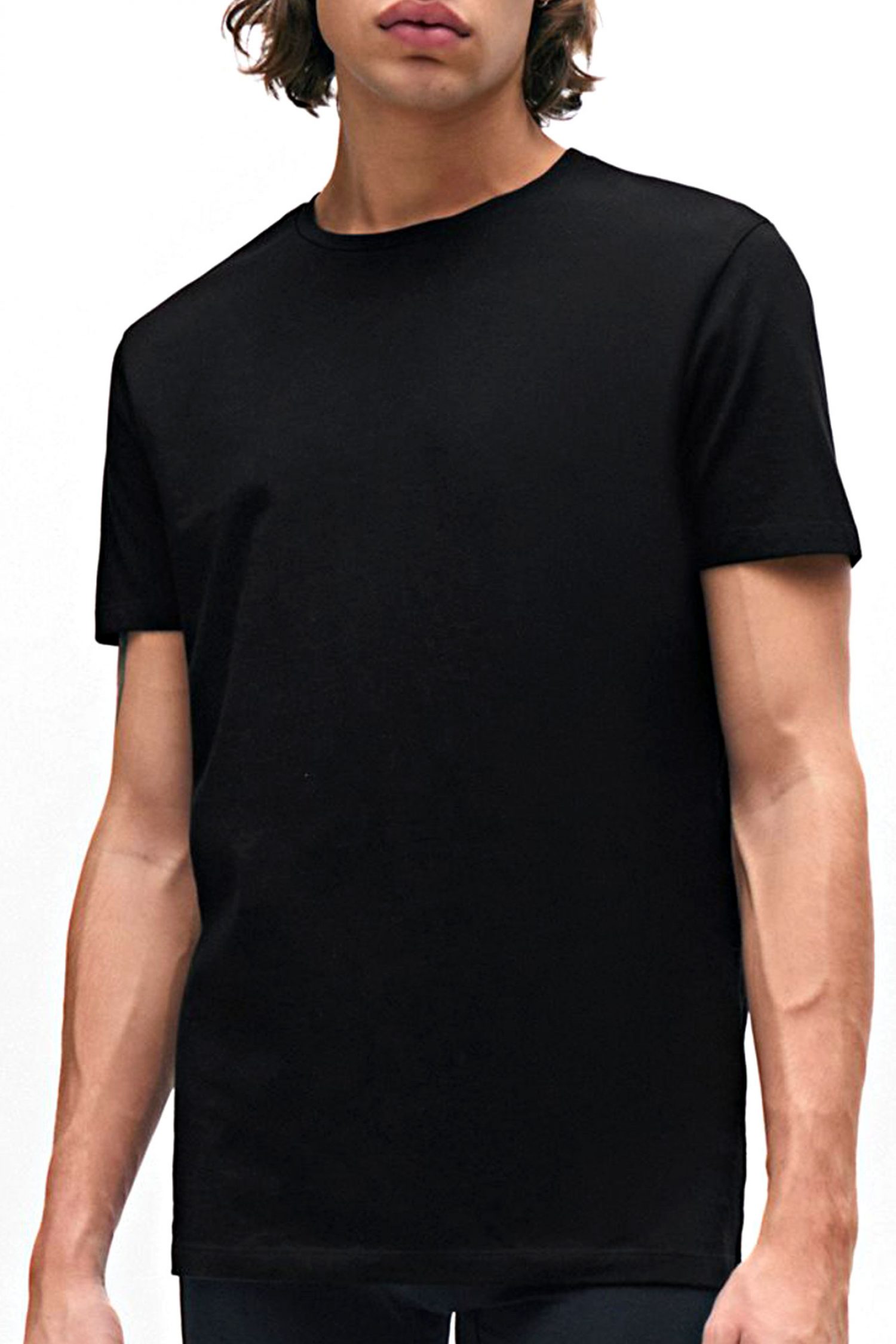 HUGO T-SHIRT ΕΣΩΡΟΥΧΑ DOUBLE PACK HUGO ROUND NECK ΜΑΥΡΟ