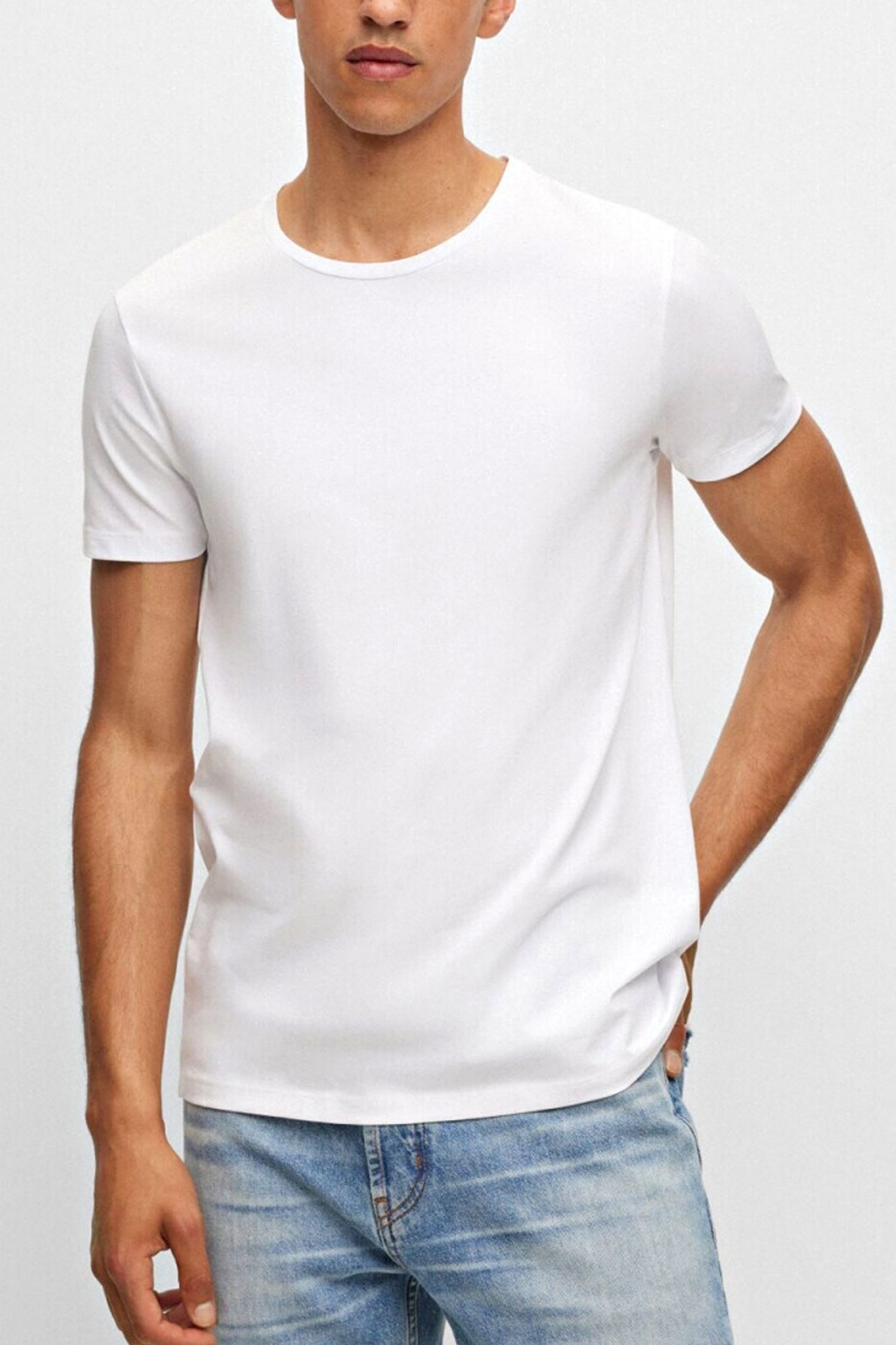 HUGO T-SHIRT ΕΣΩΡΟΥΧΑ DOUBLE PACK HUGO ROUND NECK ΛΕΥΚΟ