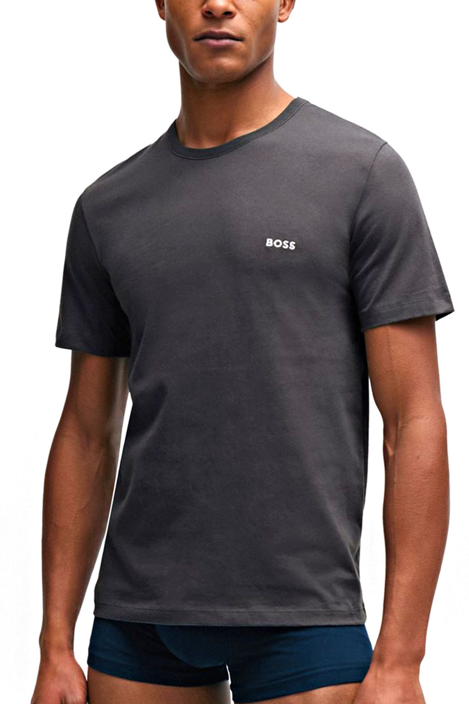 BOSS ΕΣΩΡΟΥΧΟ T-SHIRT CREW NECK REGULARFIT T-SHIRT RN 3P CLASSIC ΜΑΥΡΟ-ΛΕΥΚΟ-ΓΚΡΙ