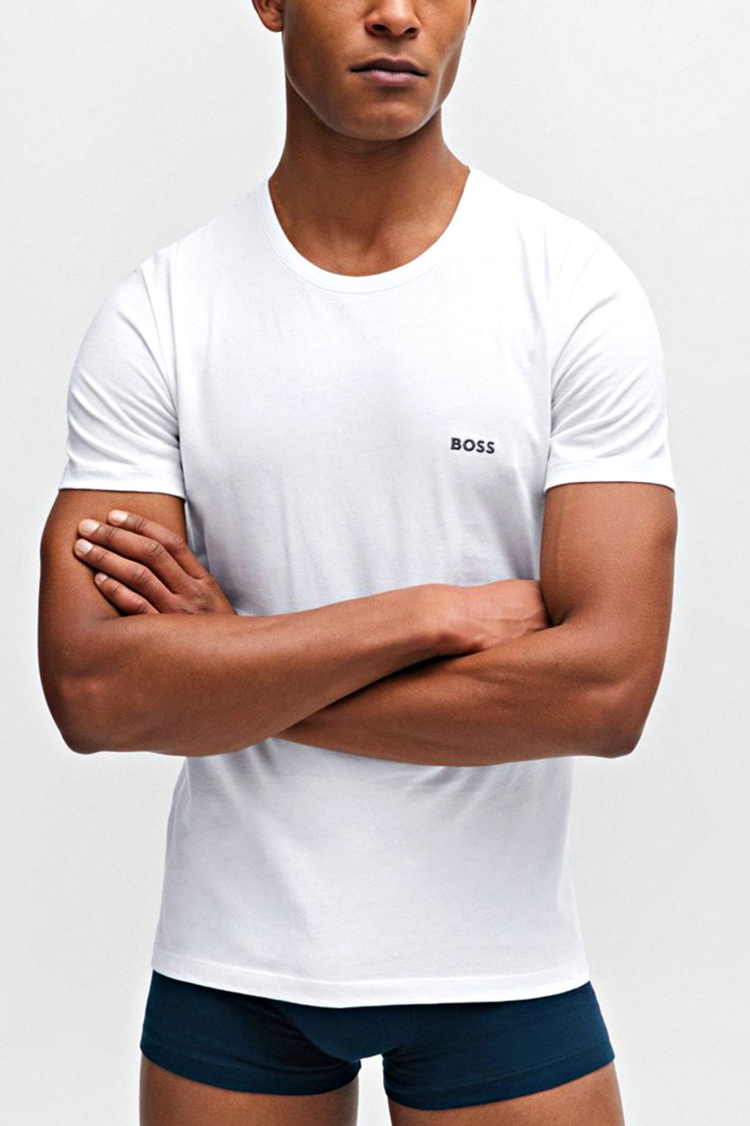 BOSS ΕΣΩΡΟΥΧΟ T-SHIRT CREW NECK REGULARFIT T-SHIRT RN 3P CLASSIC ΜΑΥΡΟ-ΛΕΥΚΟ-ΓΚΡΙ