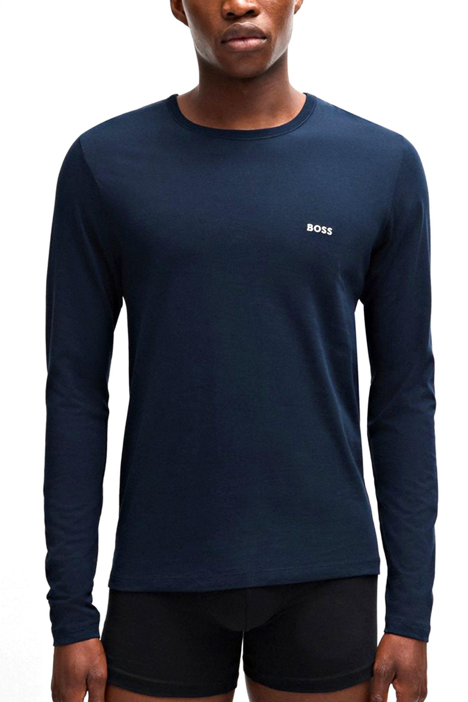 BOSS ΕΣΩΡΟΥΧΟ T-SHIRT CREW NECK REGULAR FIT T-SHIRT LSSHIRT RN 3P CLASSIC ΜΑΥΡΟ-ΜΠΛΕ-ΛΕΥΚΟ