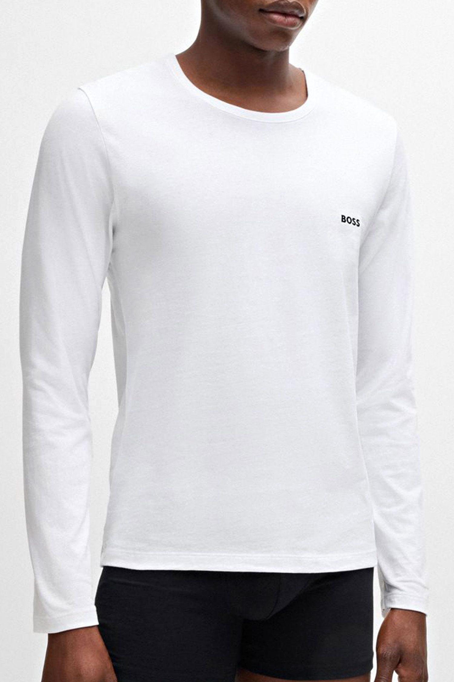 BOSS ΕΣΩΡΟΥΧΟ T-SHIRT CREW NECK REGULAR FIT T-SHIRT LSSHIRT RN 3P CLASSIC ΜΑΥΡΟ-ΜΠΛΕ-ΛΕΥΚΟ