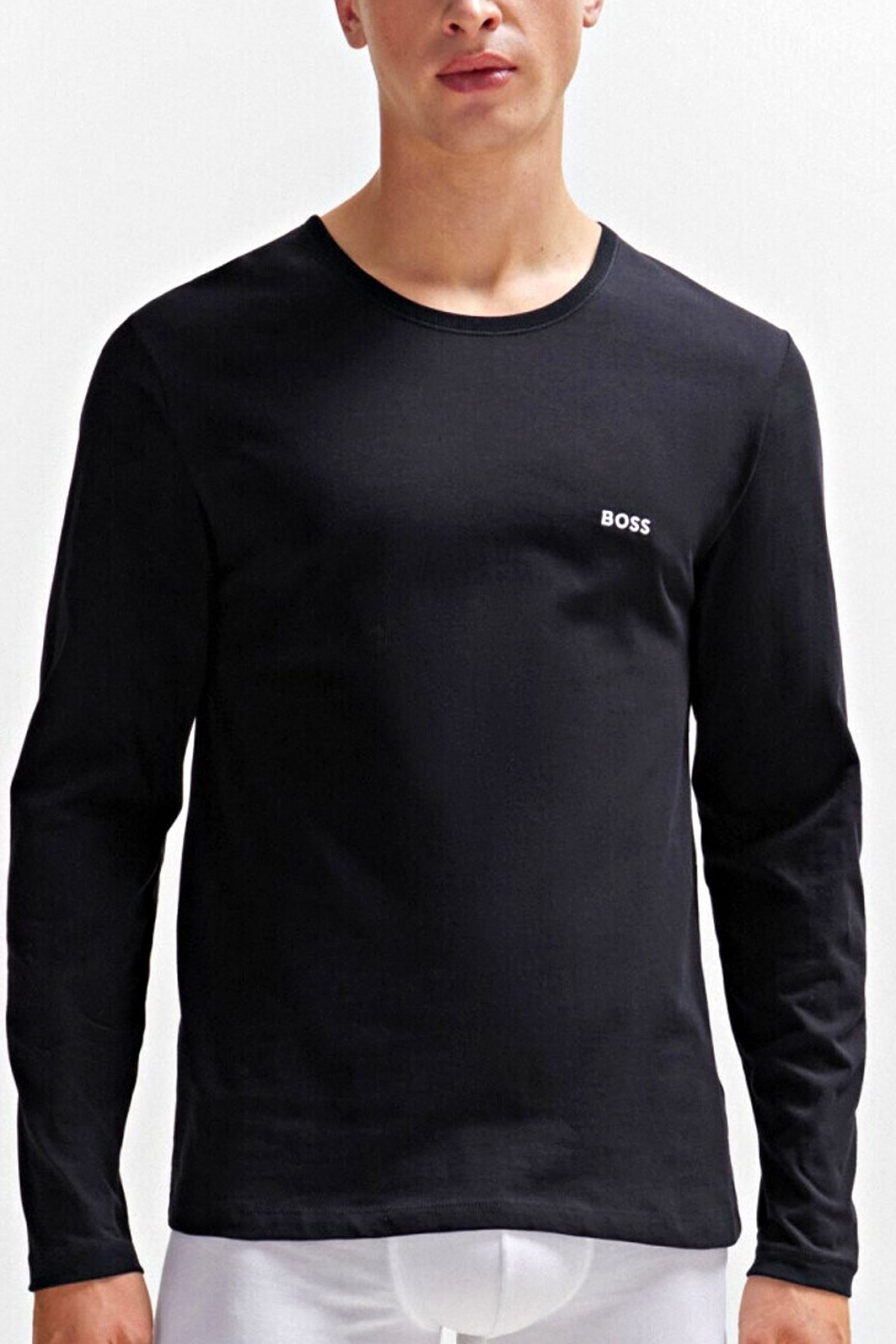 BOSS ΕΣΩΡΟΥΧΟ T-SHIRT CREW NECK REGULAR FIT T-SHIRT LSSHIRT RN 3P CLASSIC ΜΑΥΡΟ-ΜΠΛΕ-ΛΕΥΚΟ