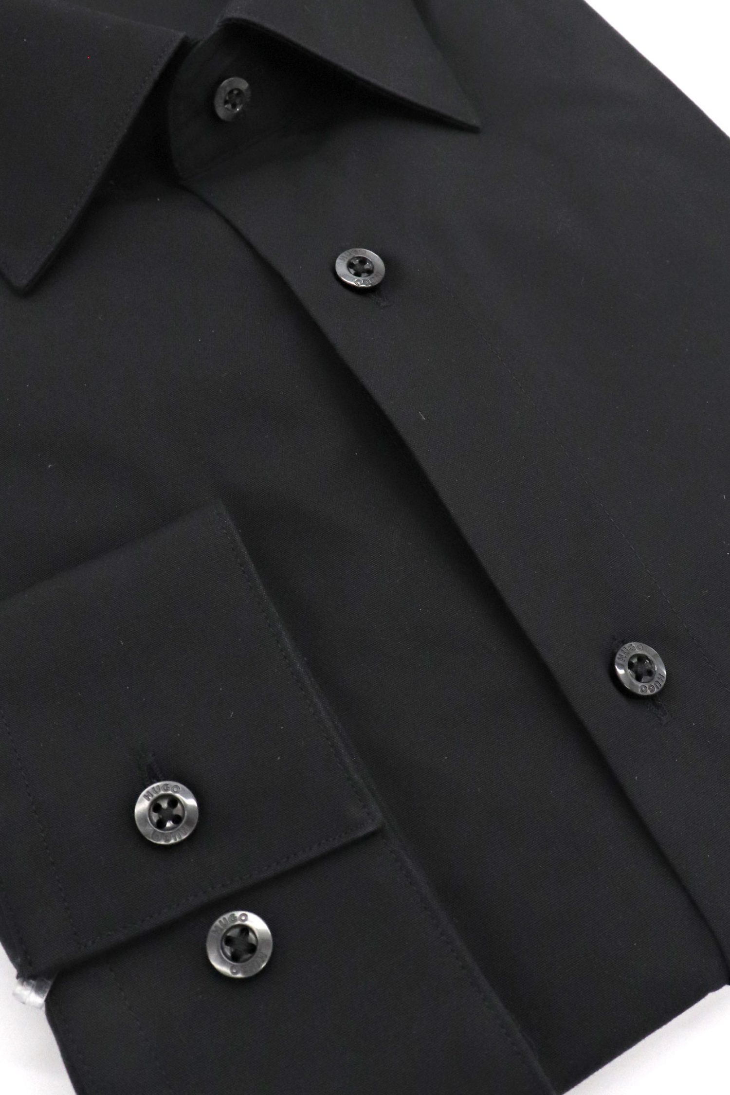 HUGO ΠΟΥΚΑΜΙΣΟ MODERN FIT EASY IRON VALERIO ΜΑΥΡΟ φωτογραφία