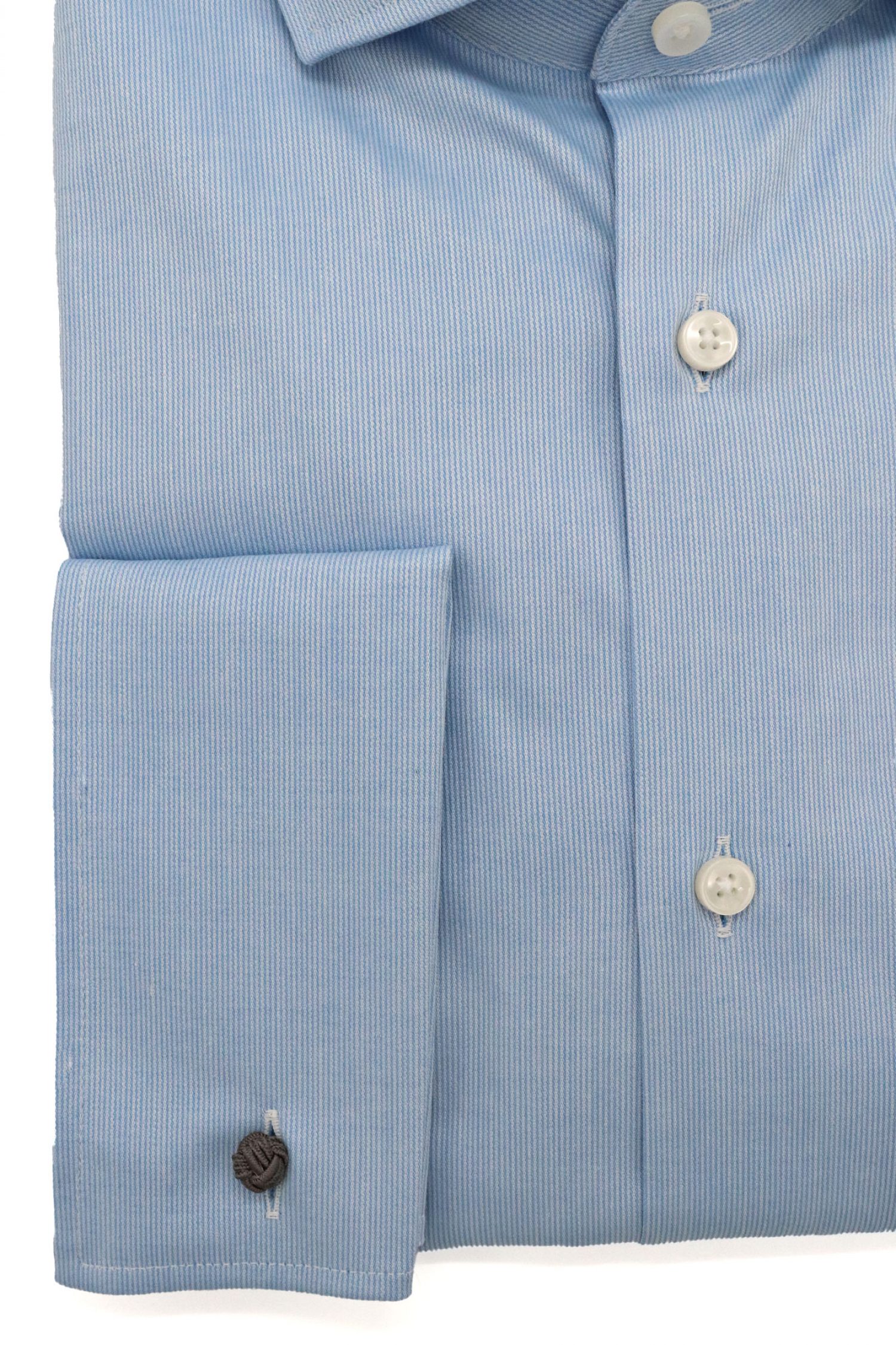 BOSS ΠΟΥΚΑΜΙΣΟ ΜΑΝΙΚΕΤΟΚΟΥΜΠΟ SLIM FIT EASY IRON H-HANK-SPREAD-DC-214 ΣΙΕΛ