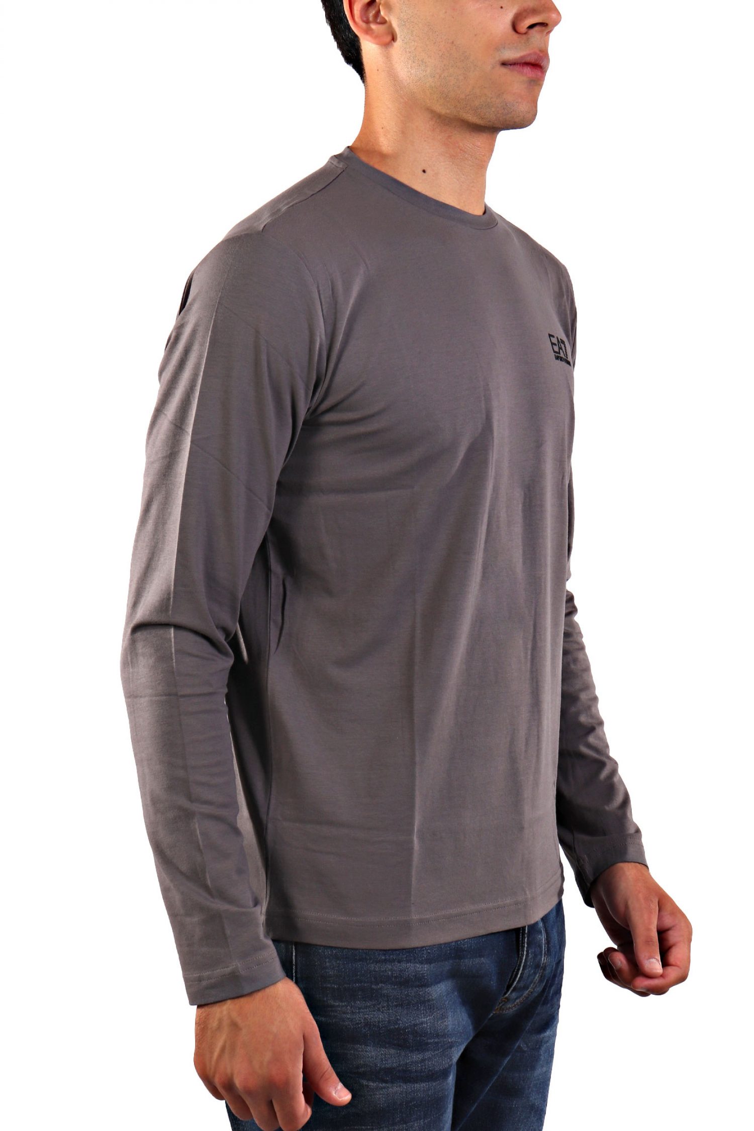 ARMANI 7 T-SHIRT LOGO VOLCANIC ΓΚΡΙ